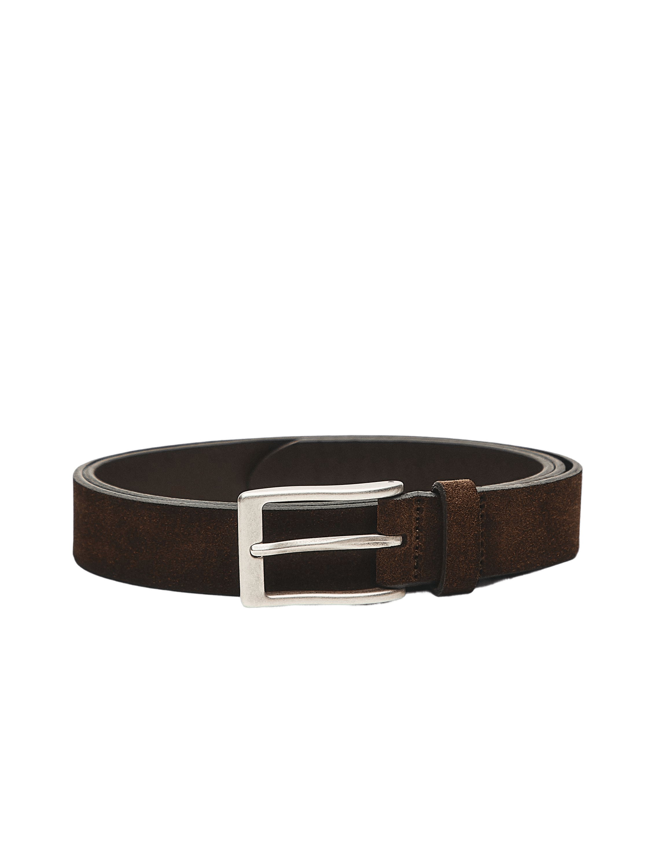Plush nappa leather belt — KHAKI