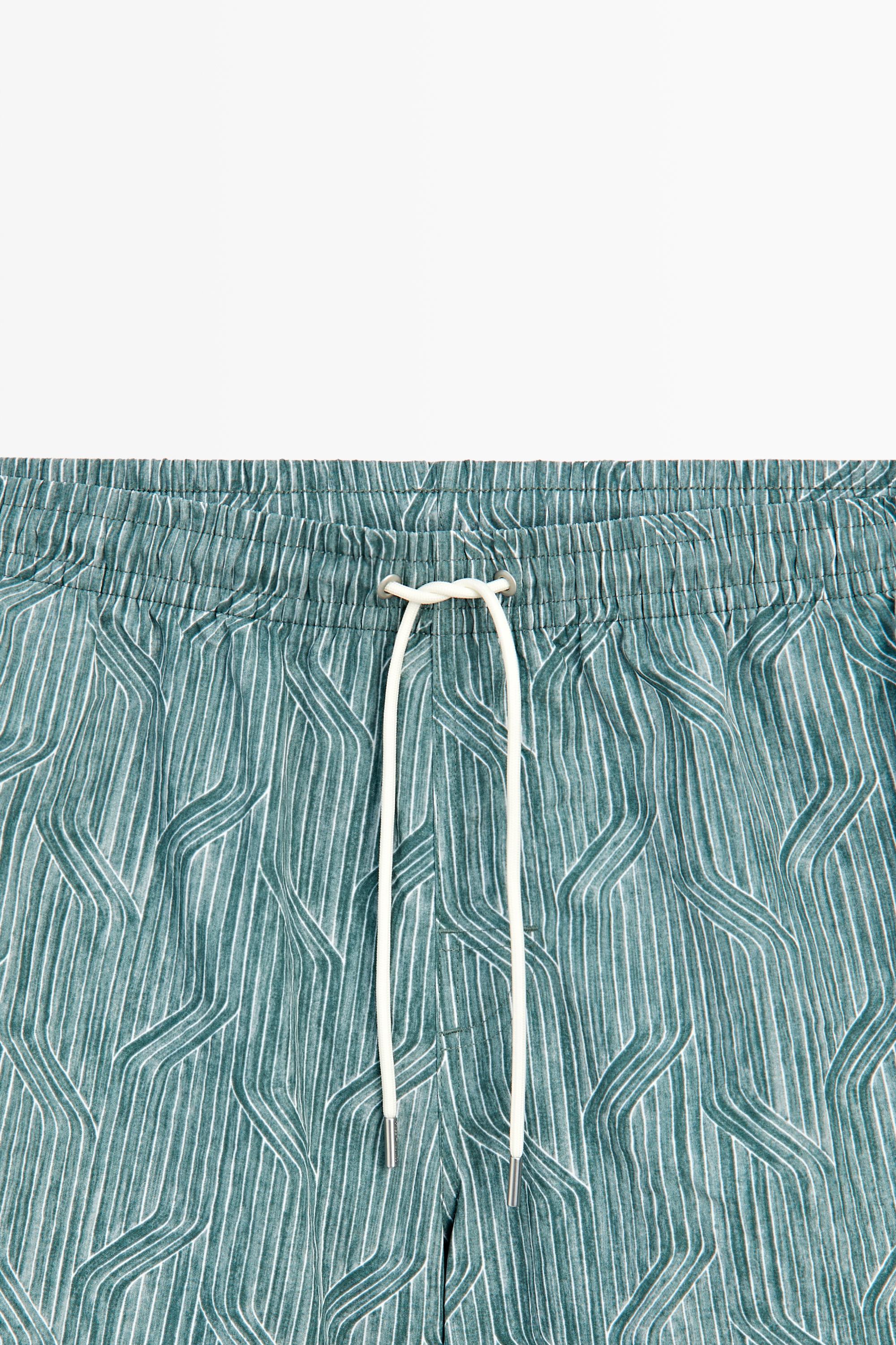Printed swimming trunks — WATER GREEN