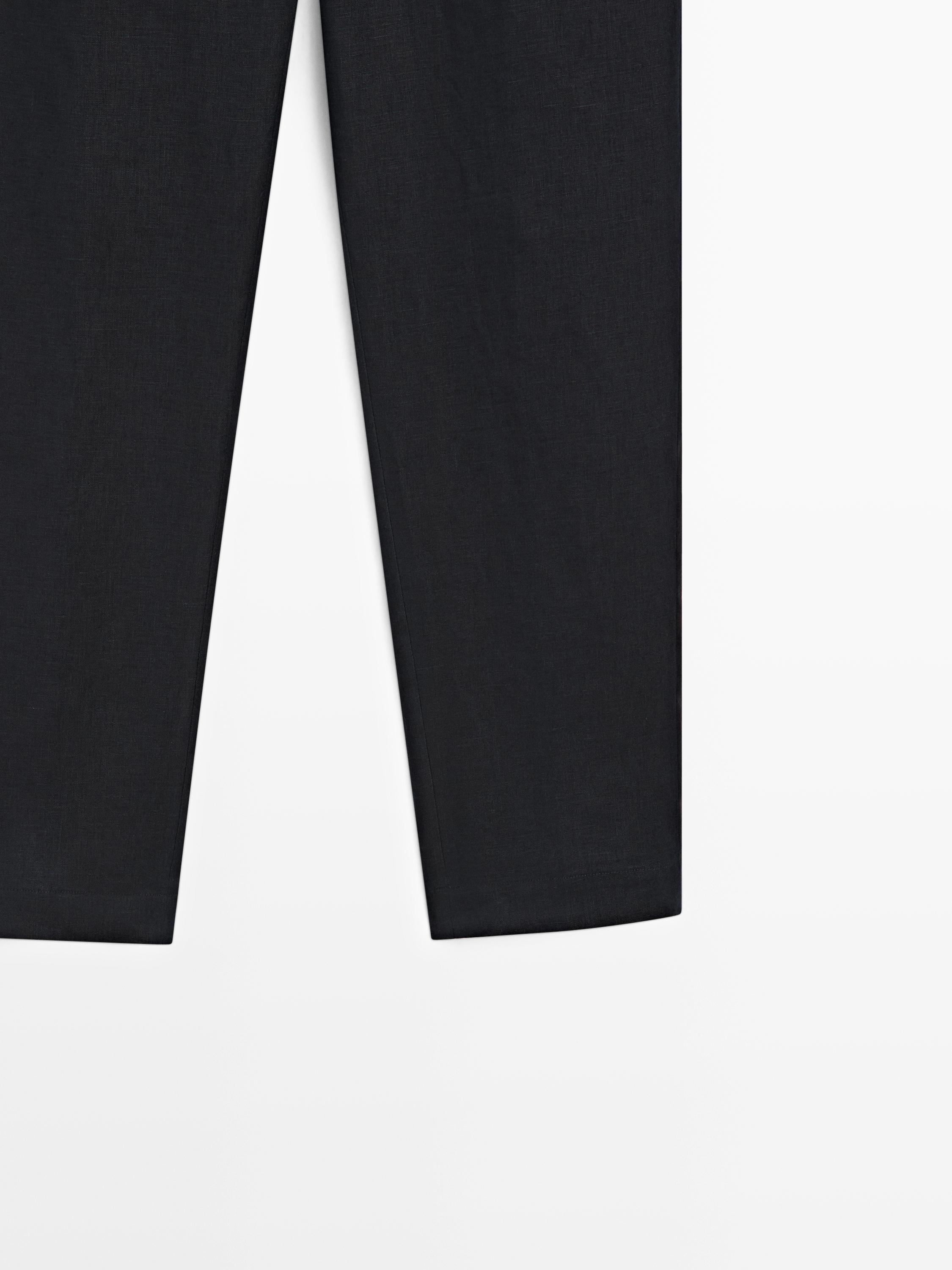 Linen suit trousers — DEEP BLUE