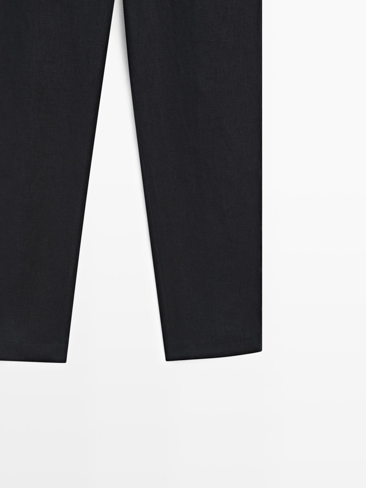 Linen suit trousers — DEEP BLUE