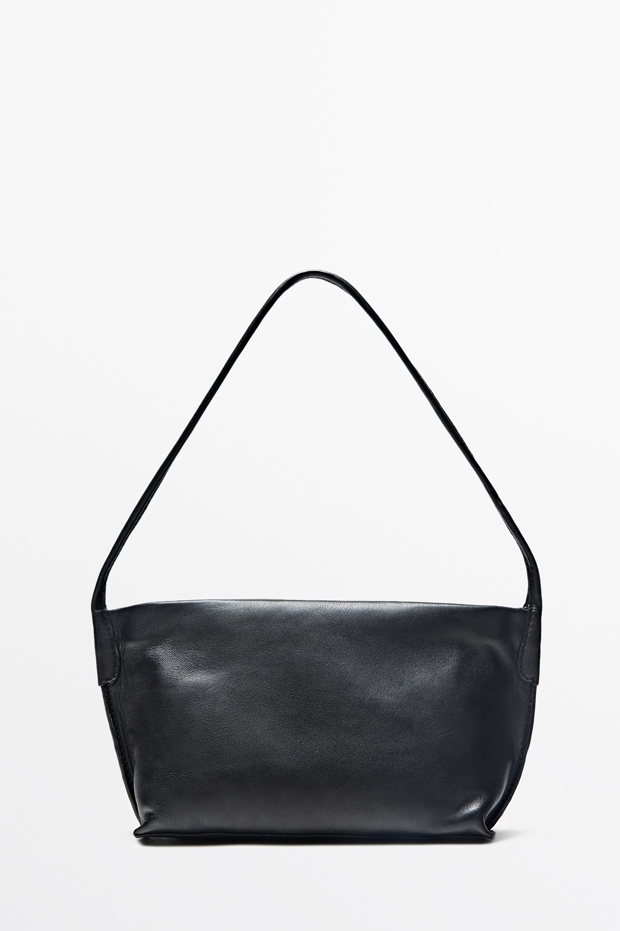 미니 나파 가죽 숄더백 · 블랙, 레드, 가죽 · 레더 아우터 | Massimo Dutti