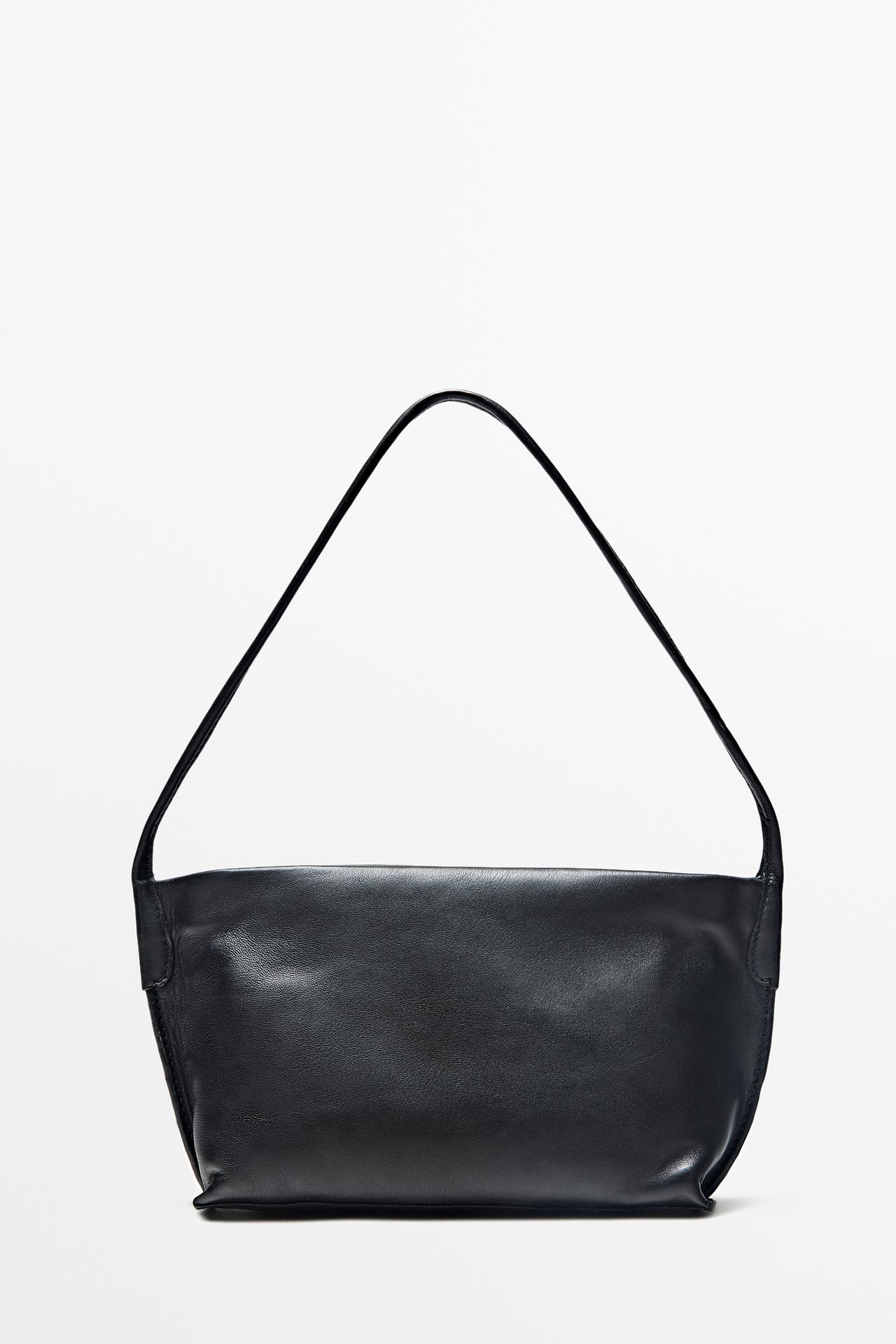 Mini nappa leather shoulder bag — BLACK