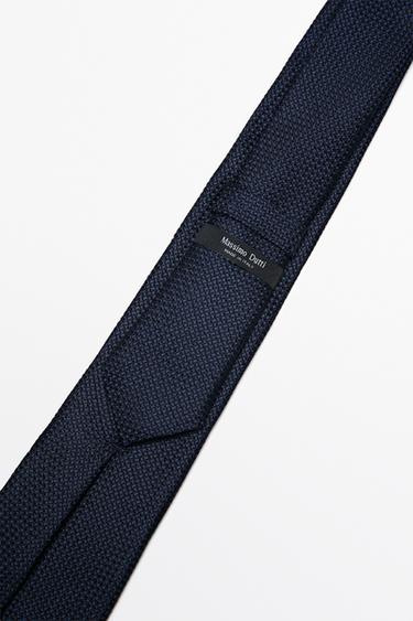 100% silk tie — NAVY BLUE 3