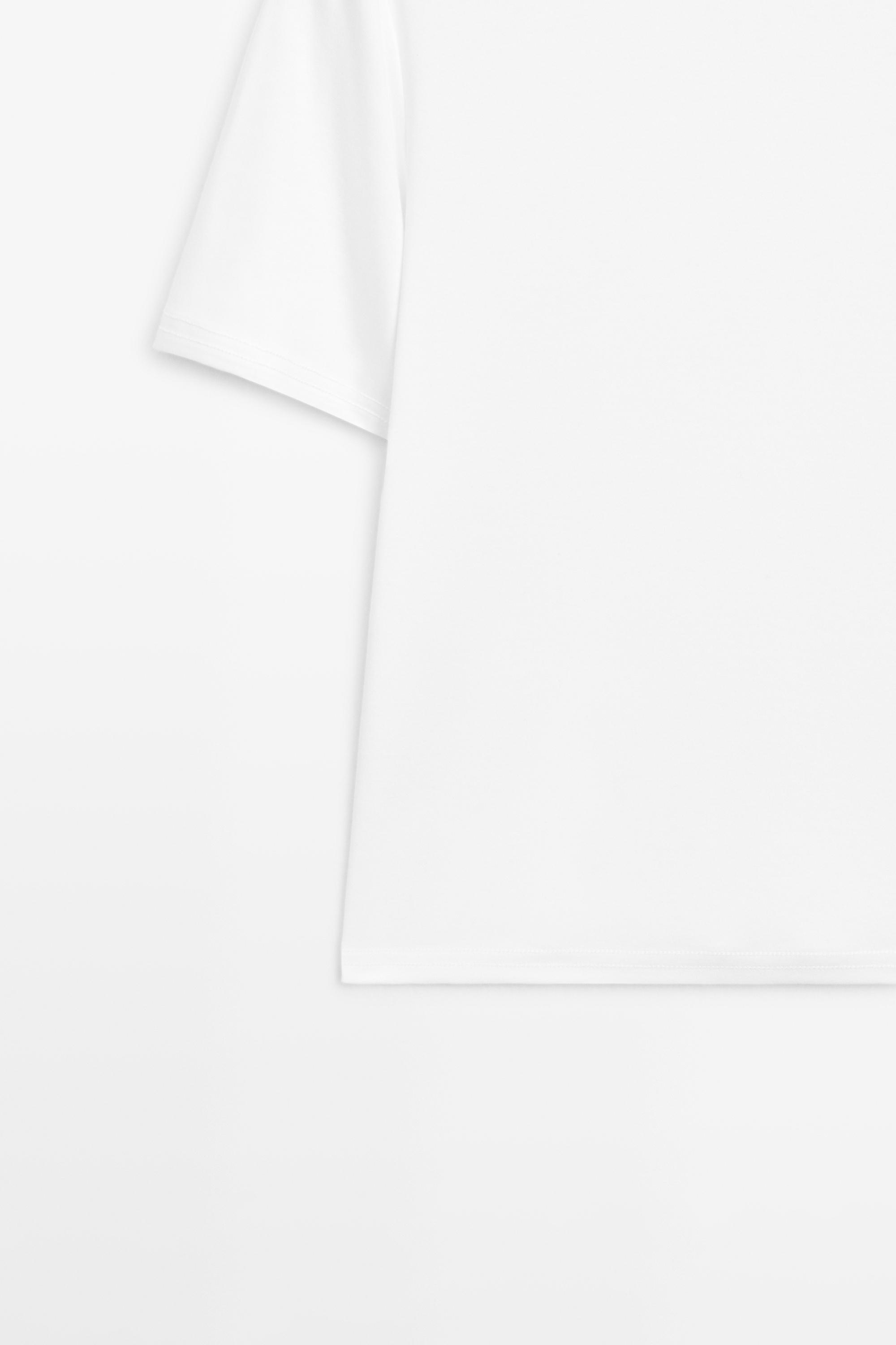 100% cotton short-sleeve T-shirt — WHITE