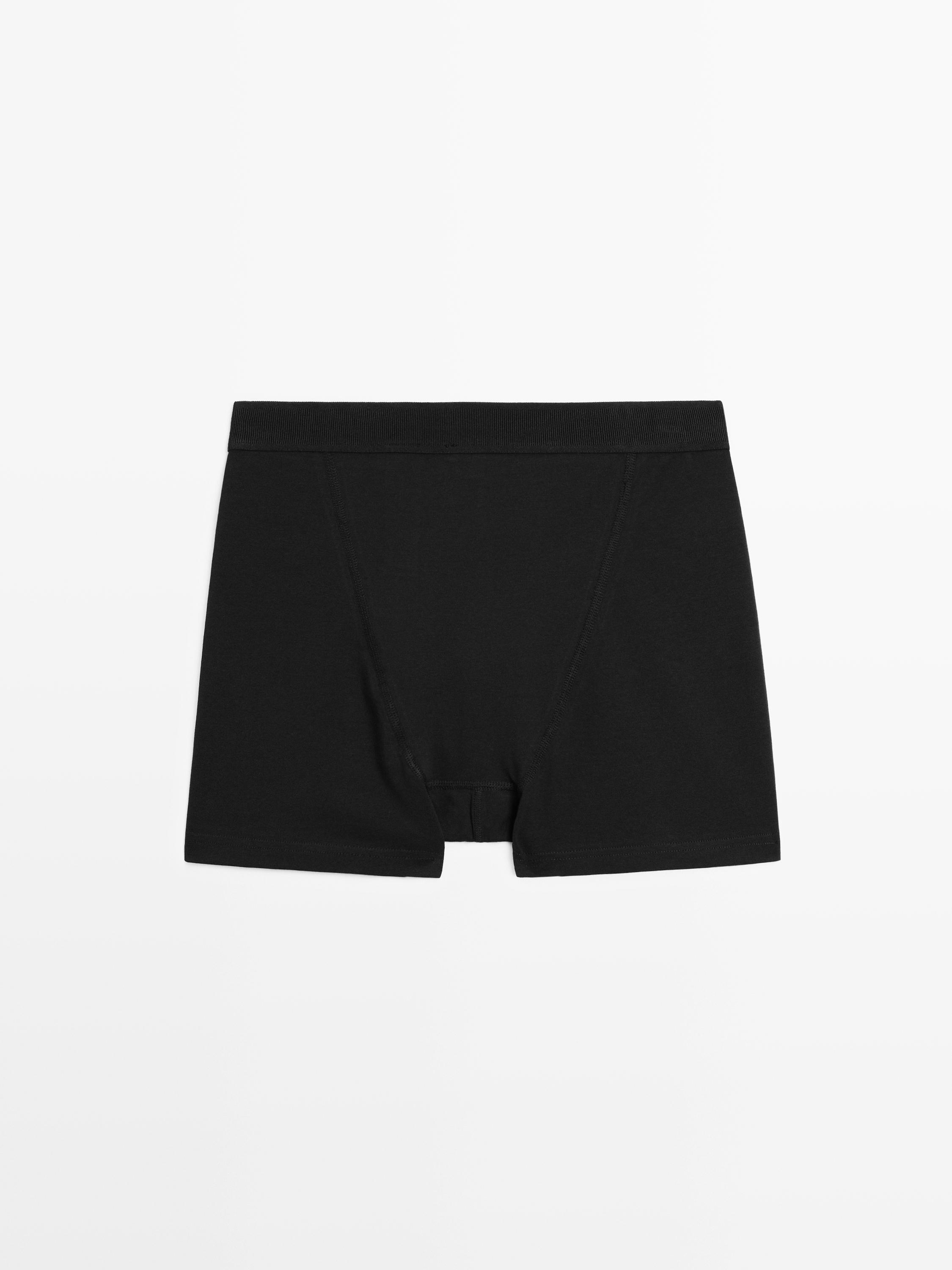 Boxers with logo waistband — BLACK