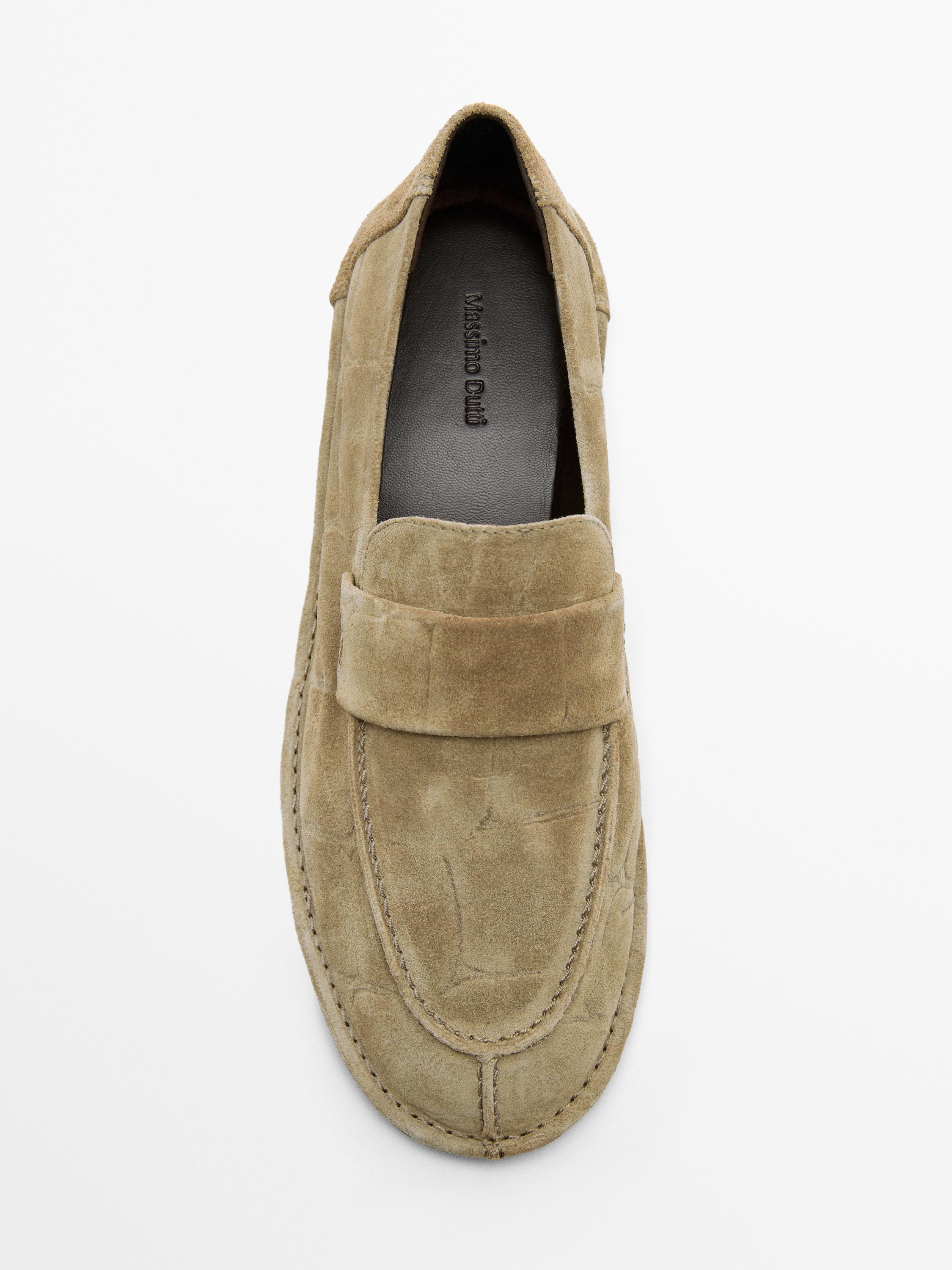 Massimo Dutti Split Leather Loafers Sand Sz 9 OPEN FOR PREORDER (SUBJECT TO AVAILABILITY) MASSIMO DUTTI  main image 3