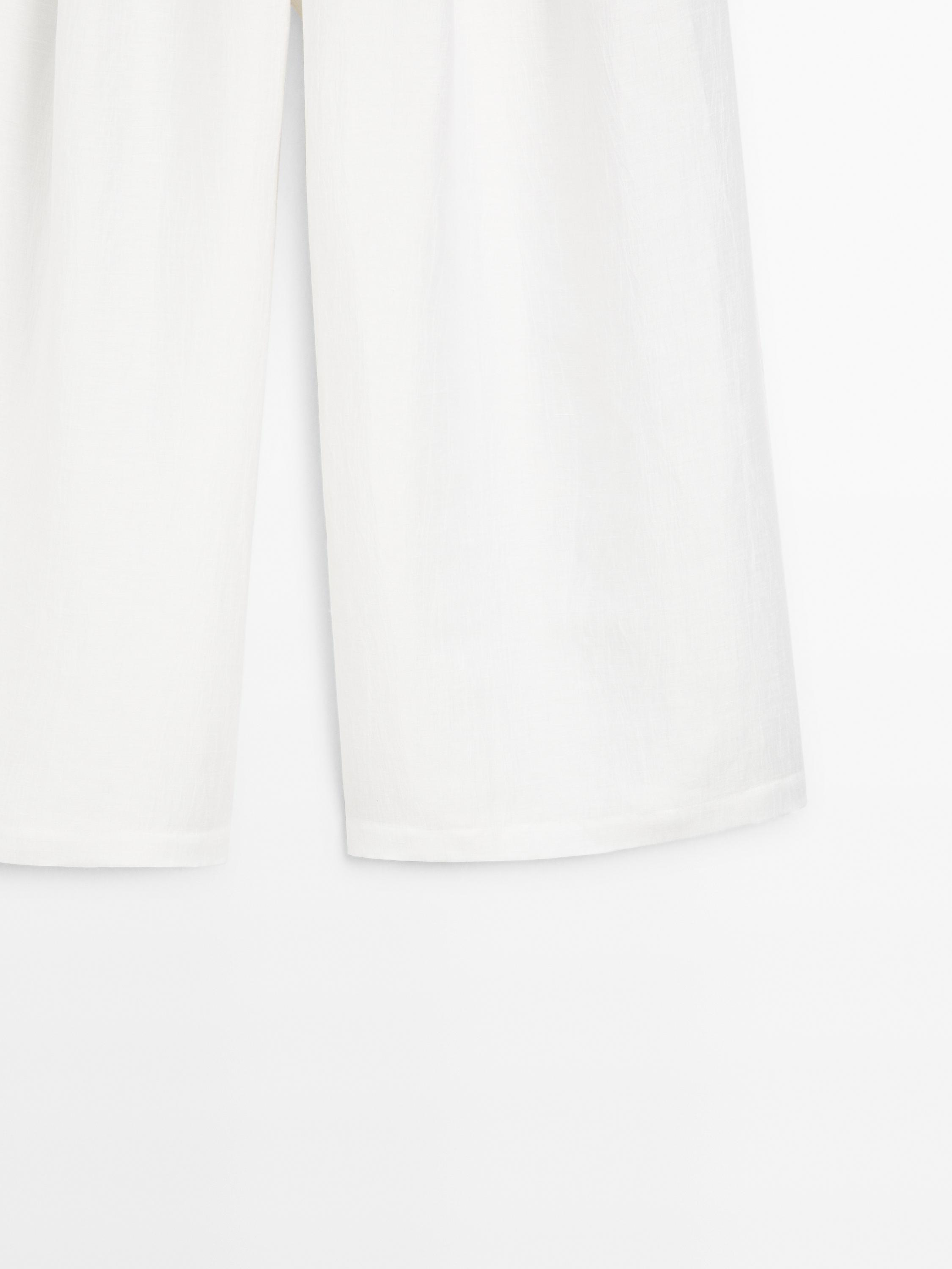 Pantalón ancho volume mestura liño