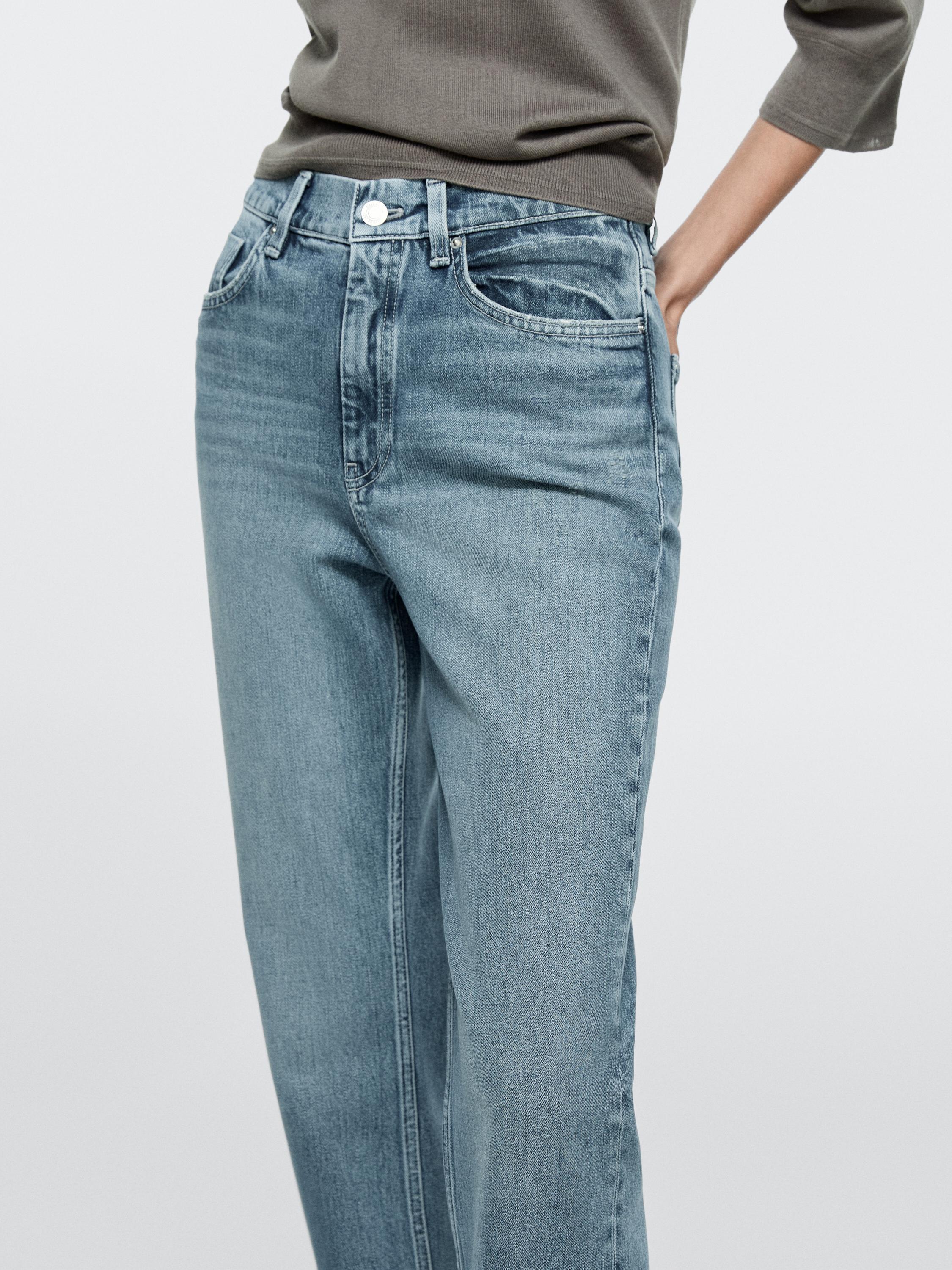 High-waist boot-cut jeans — Light Blue