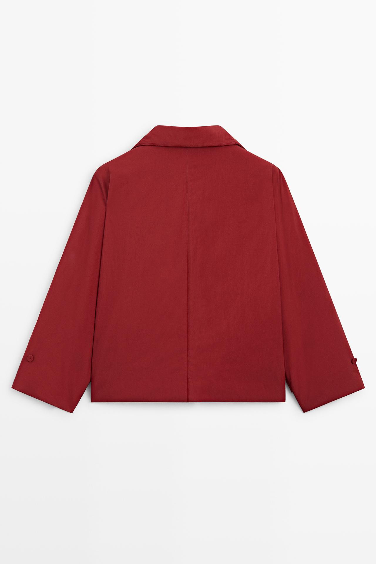 Short lightweight quilted jacket — BRIGHT RED