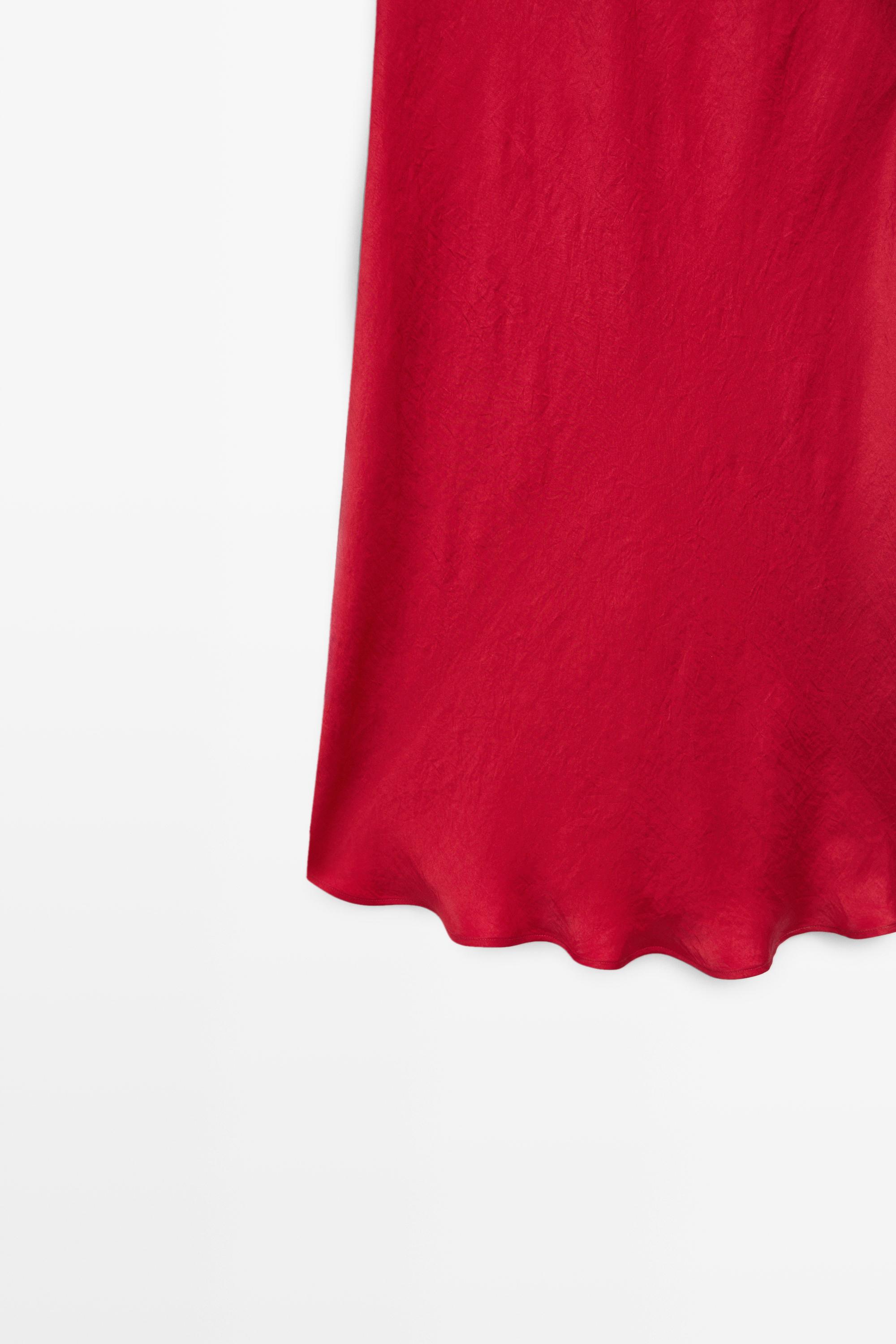 Flowing midi dress — Red
