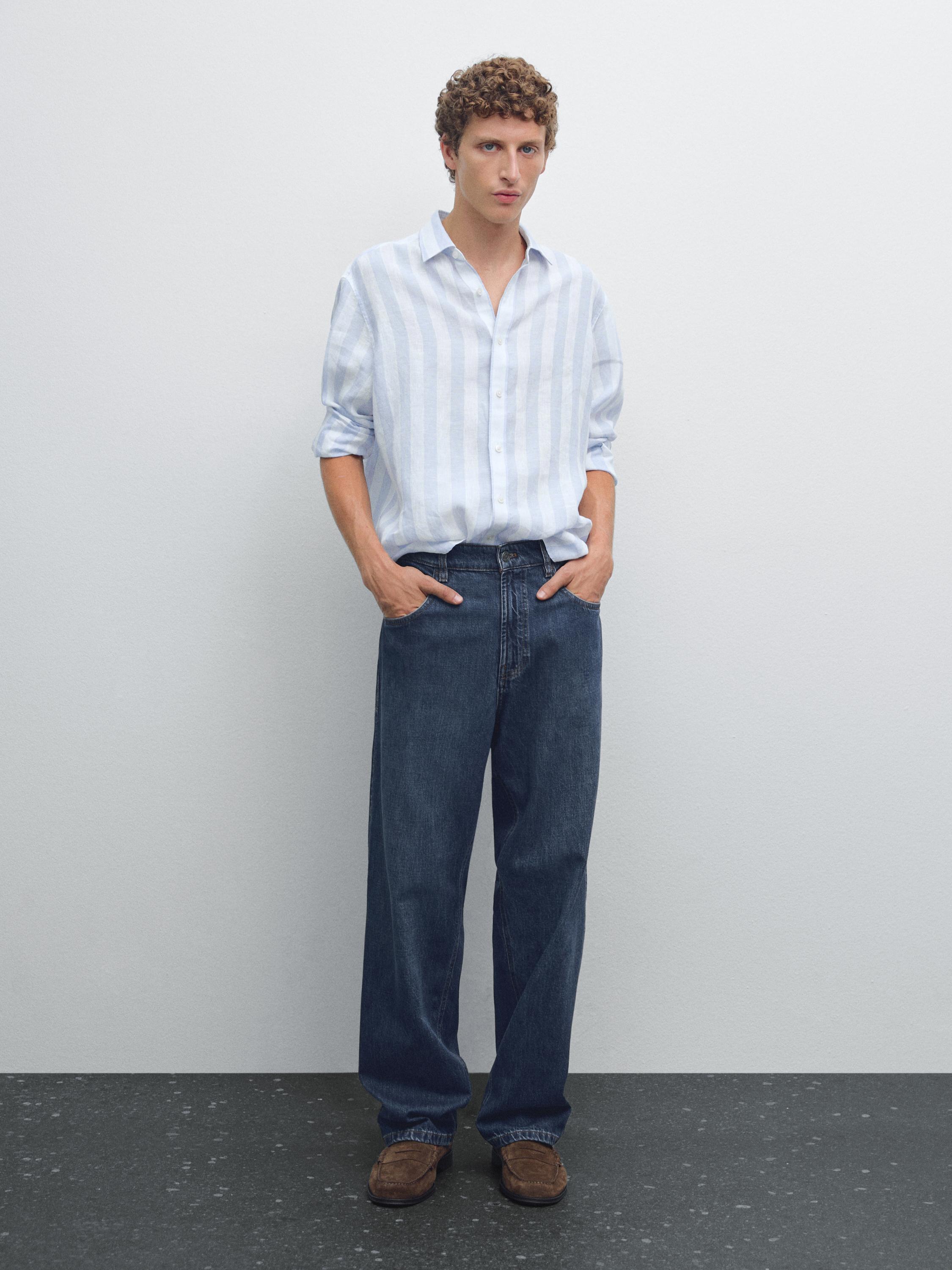 Camisa raya ancha regular fit