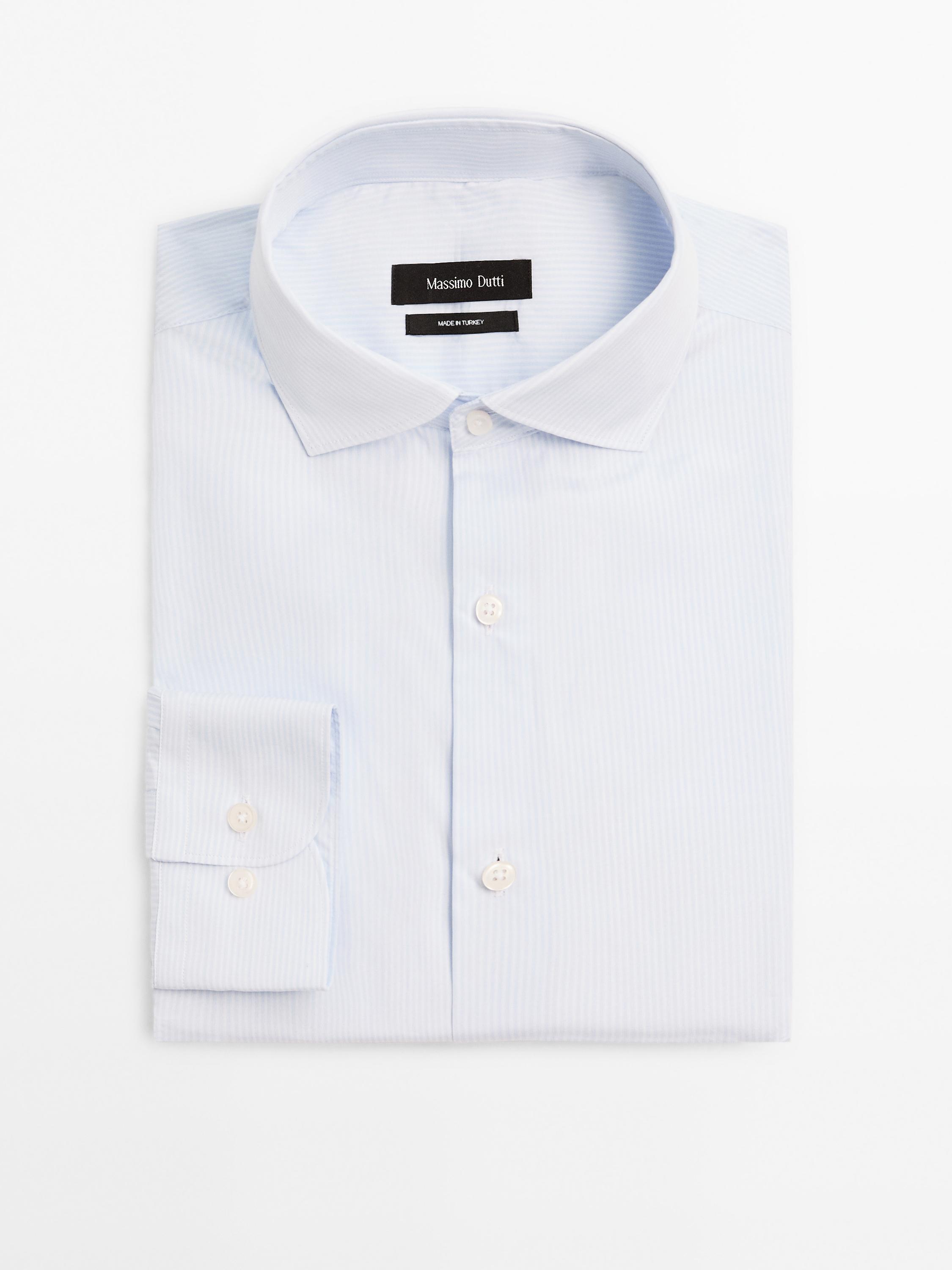 Camisa rayas slim fit 100% algodón