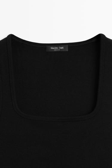 Square Neck Top — BLACK 5