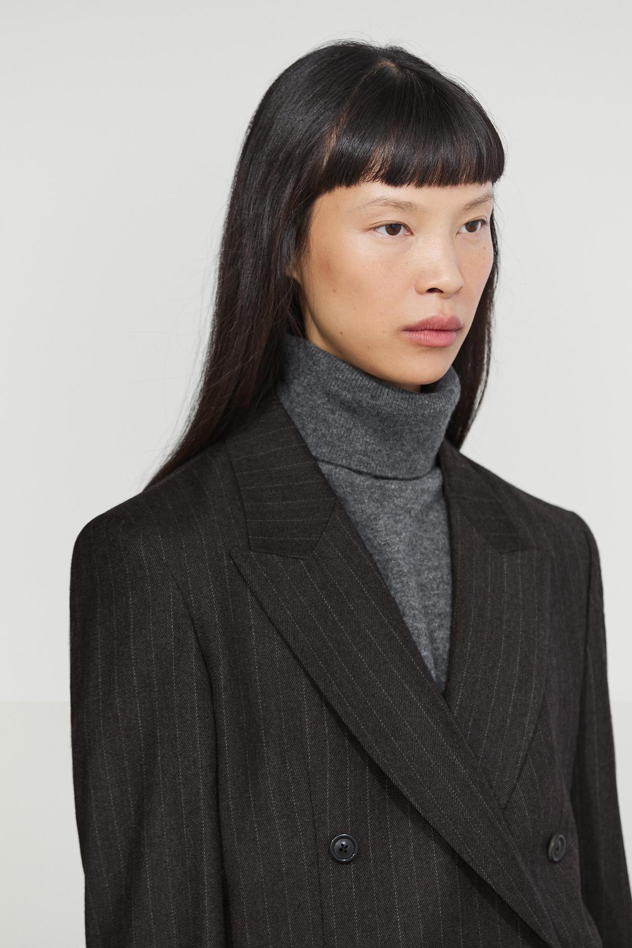 Pinstripe suit blazer — CAREY
