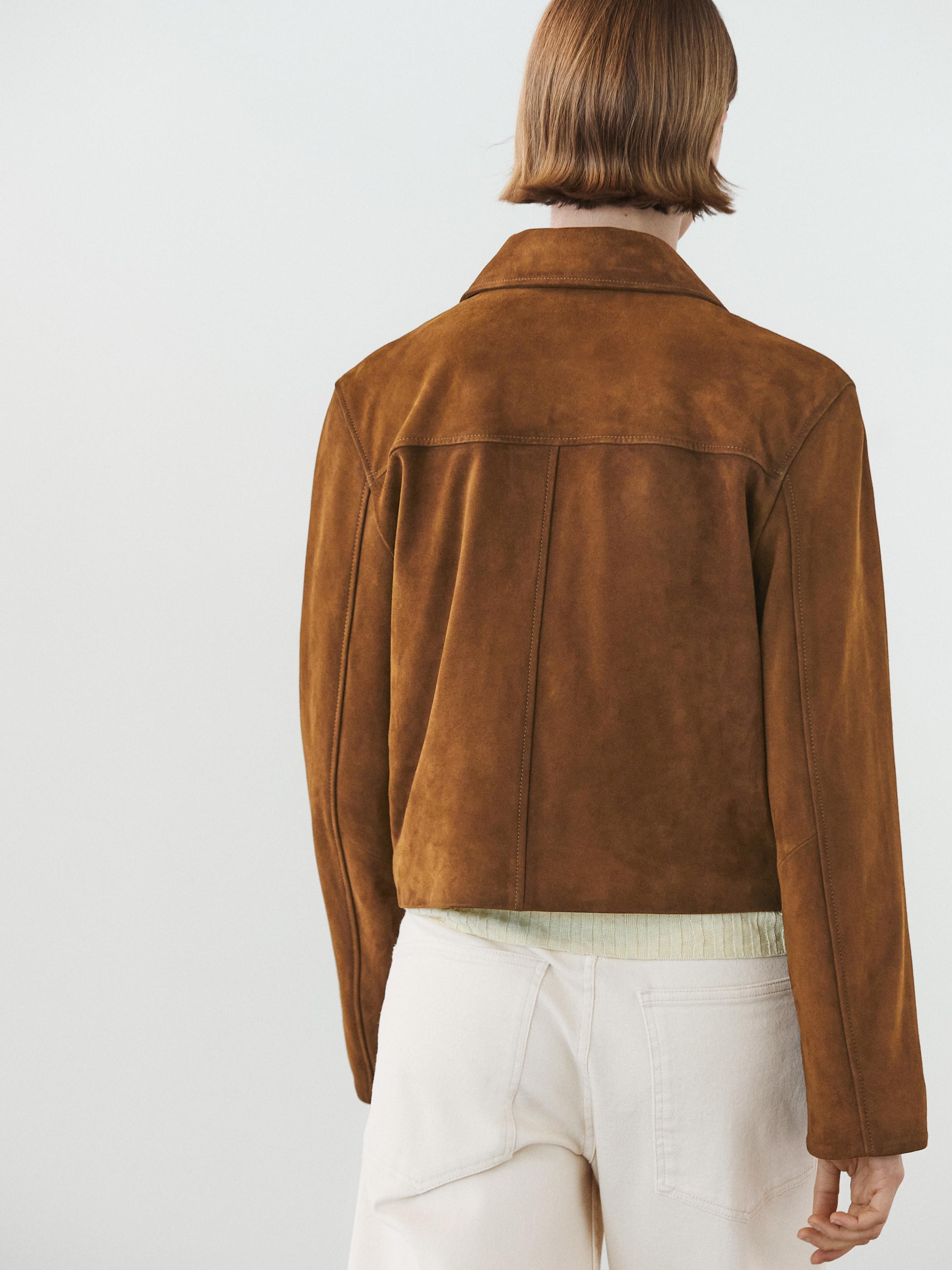 جاكيت جلد شامواه