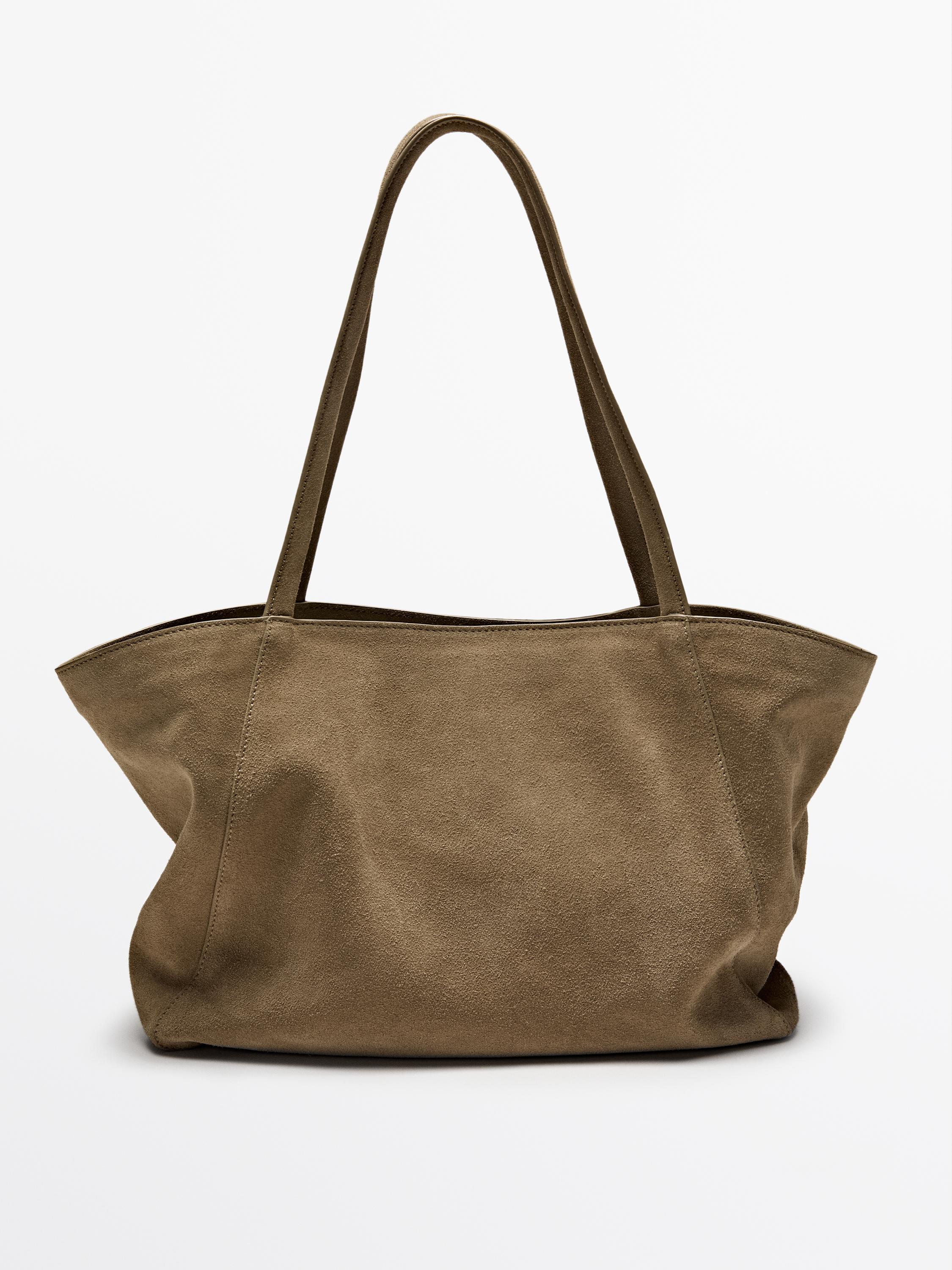 Sac demi-icon croûte de cuir
