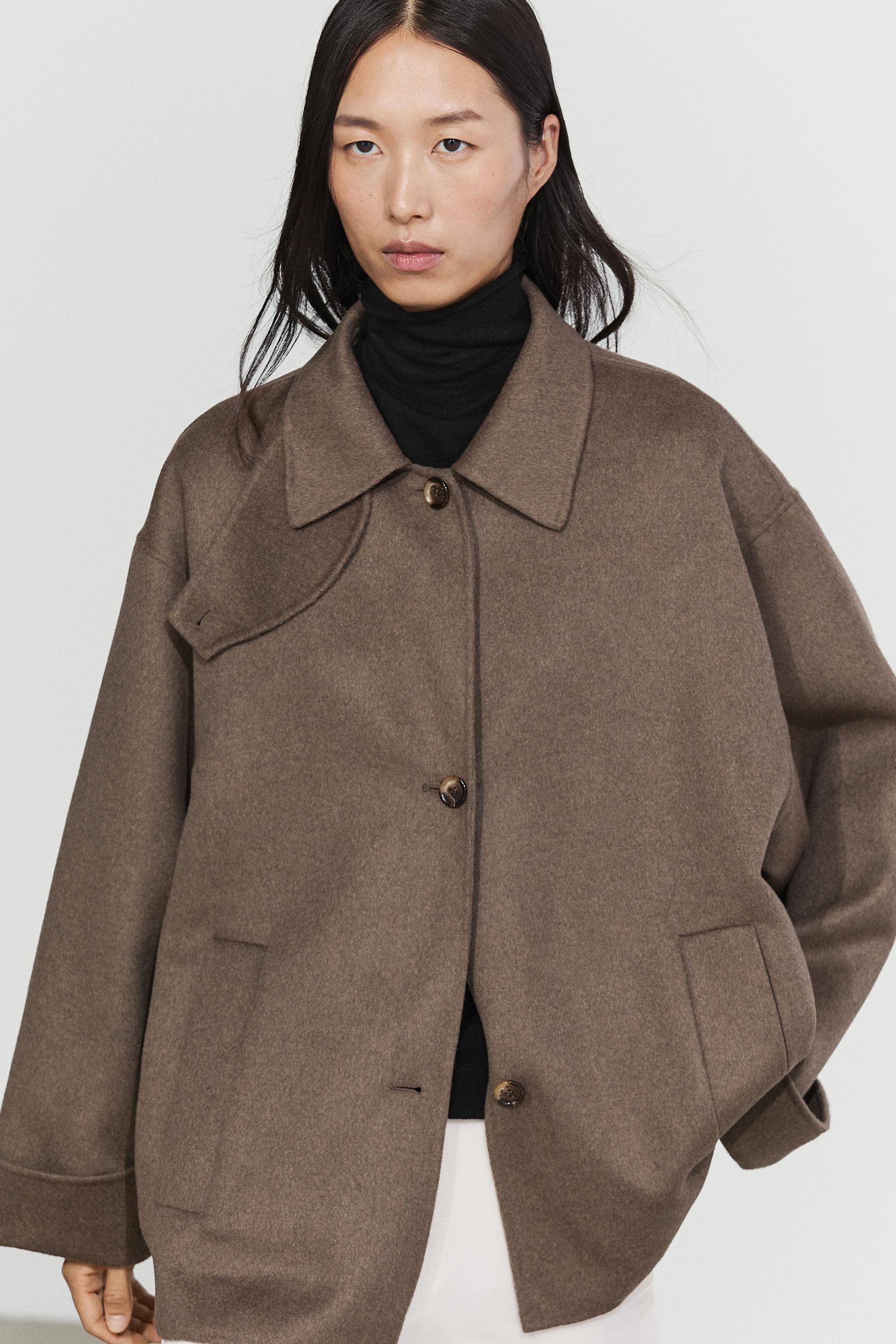 Wool-blend trench coat