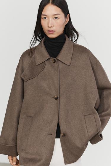 Wool-blend trench coat — MOLE BROWN 3