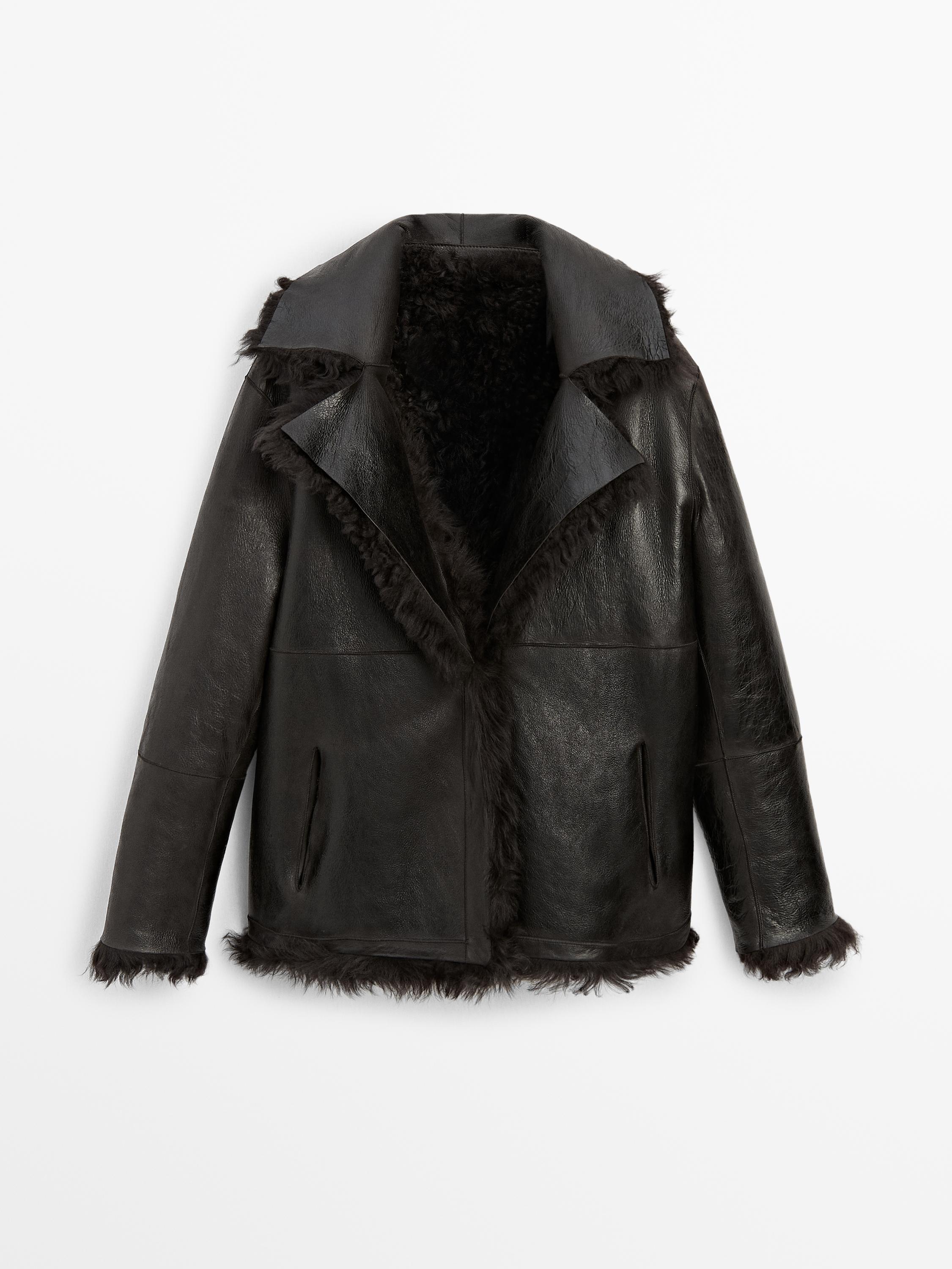 Long leather sheepskin coat - Studio