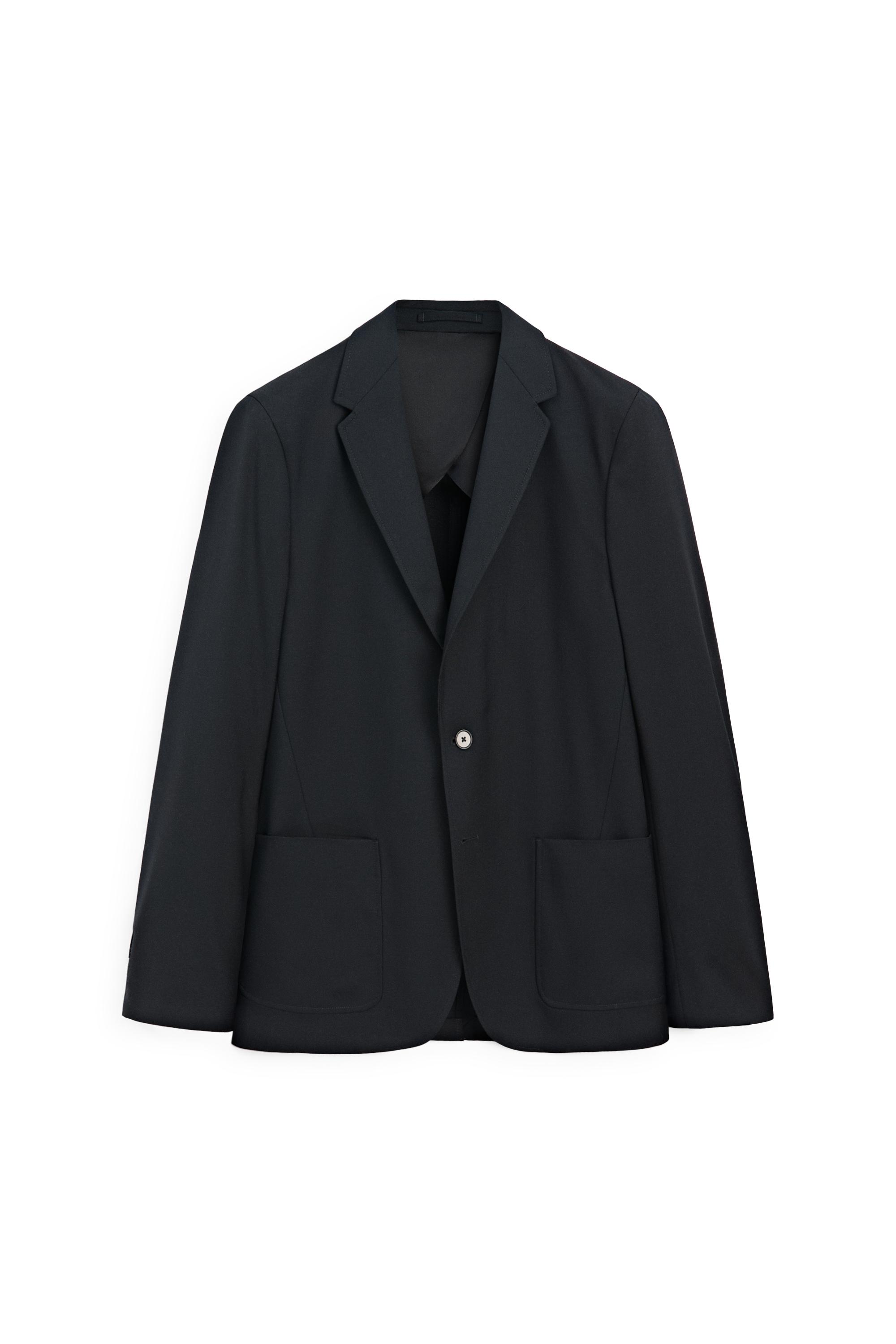 Textured cold wool blazer — DEEP BLUE