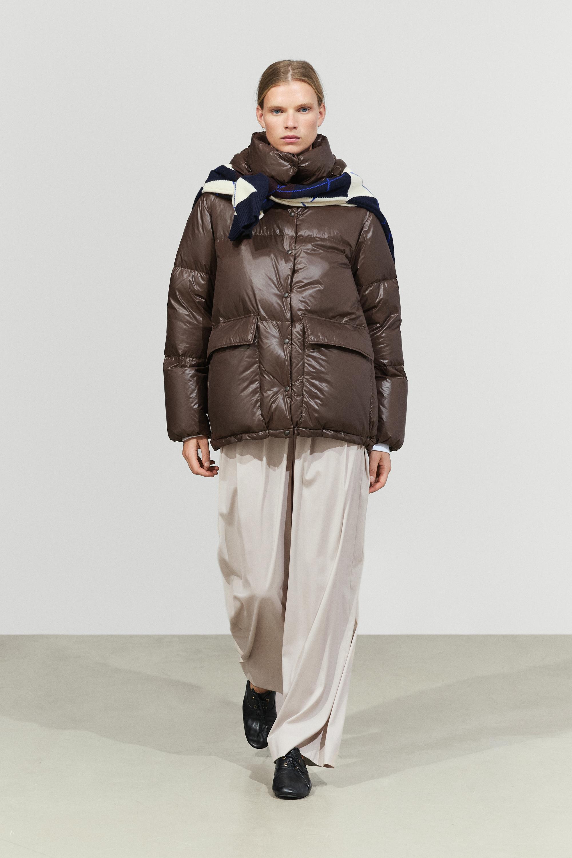 Stand-up collar down jacket