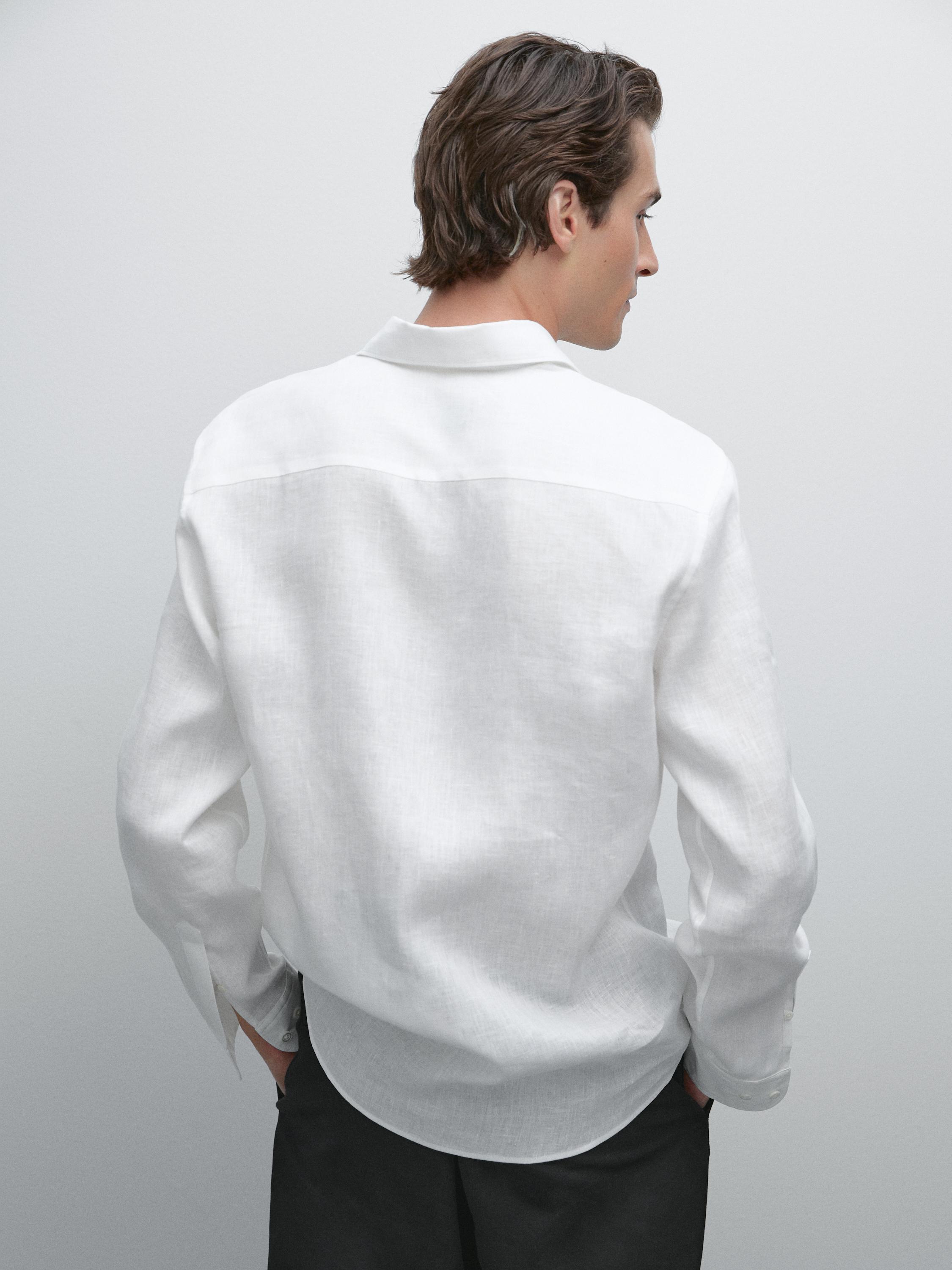 Hemd aus 100 % Leinen im Slim-Fit