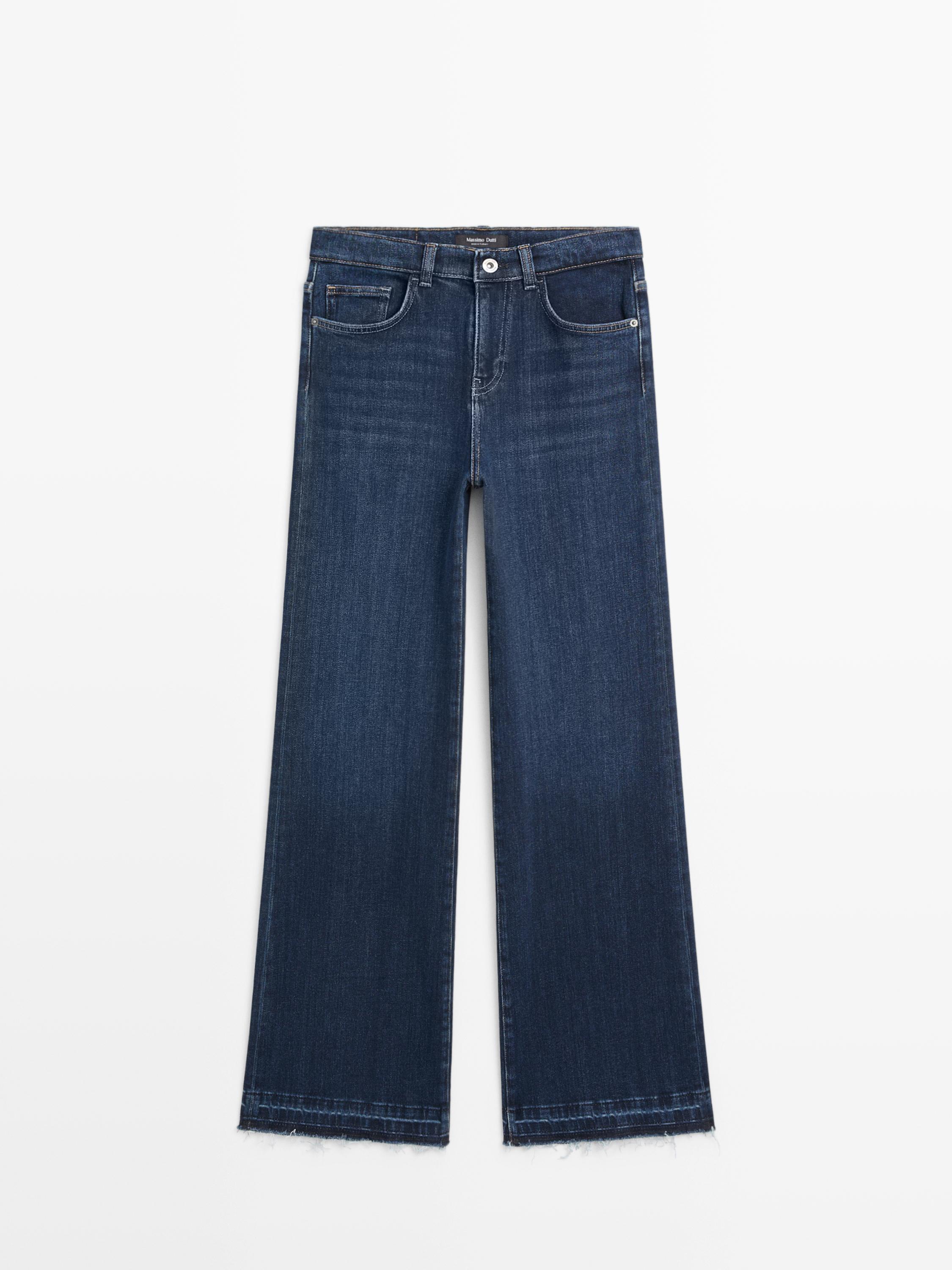 Mid-rise bell bottom jeans