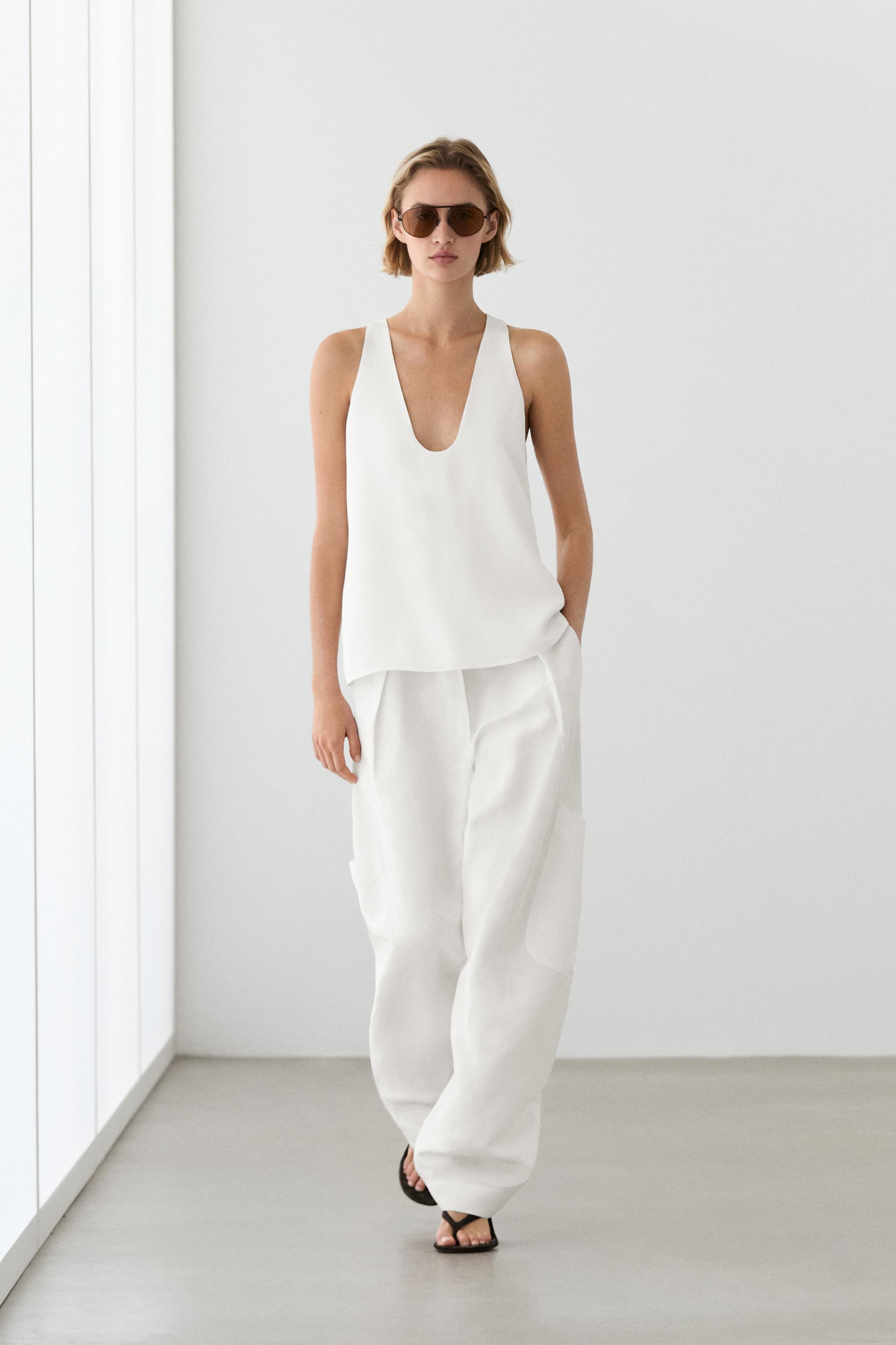 Flowing V-neckline top