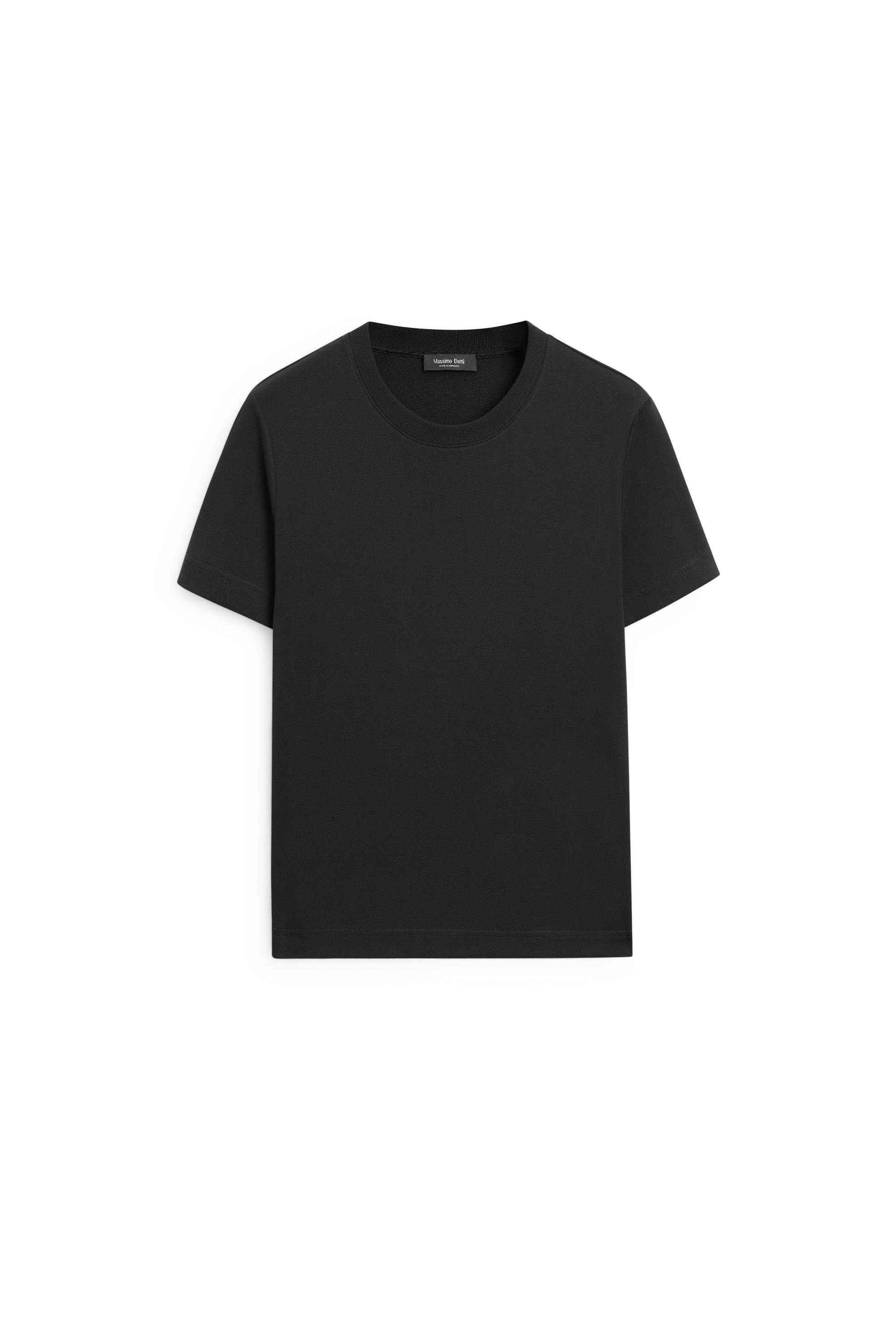 Short sleeve interlock T-shirt — BLACK