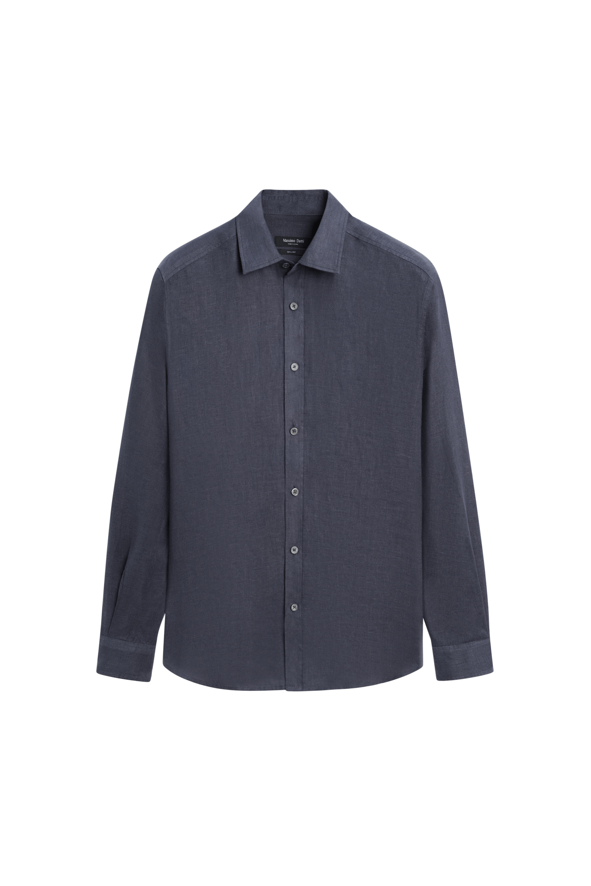 Massimo Dutti Regular fit %100 keten gömlek görsel 3