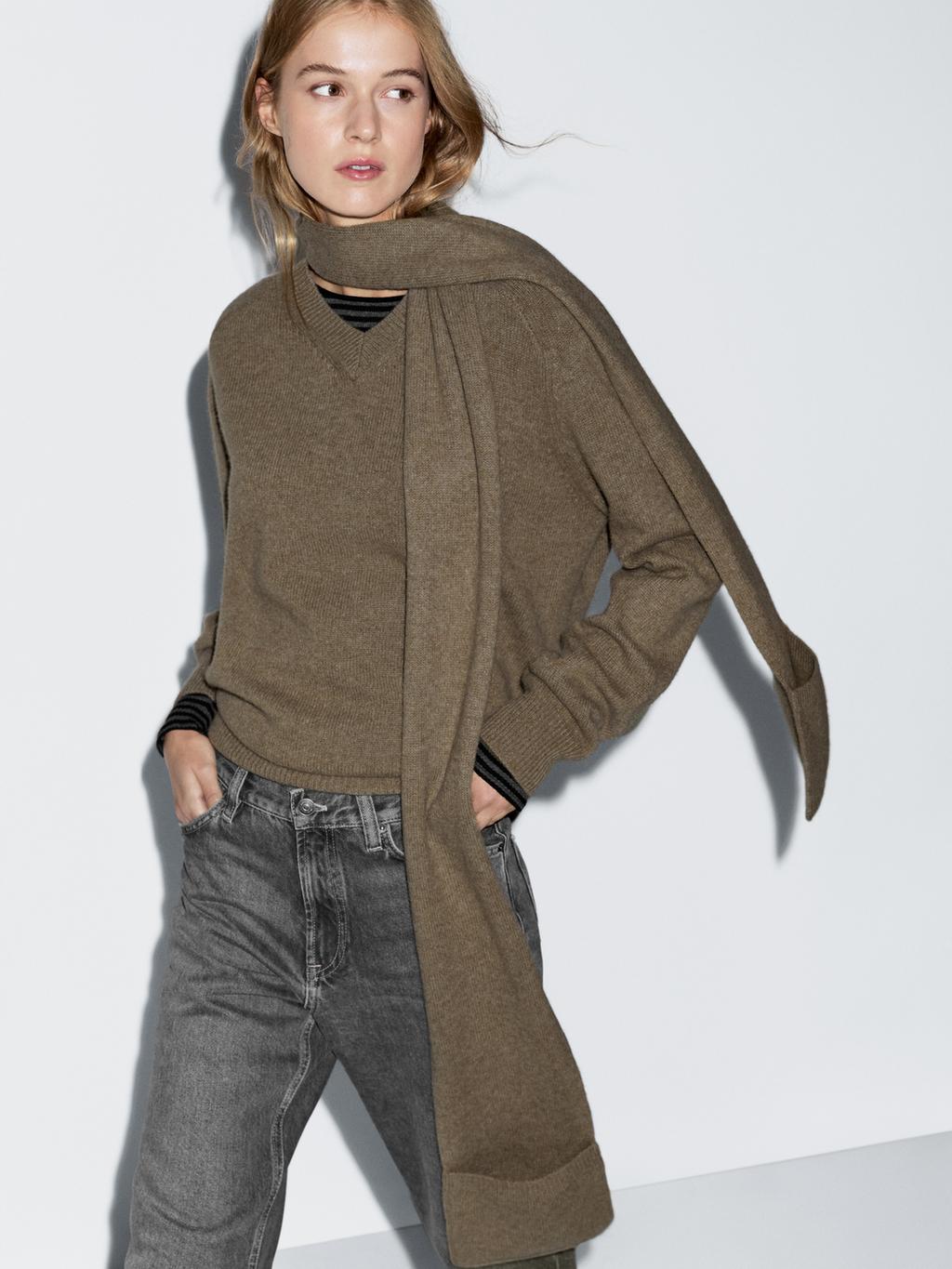 Wool Blend Knit Sweater and Maxi Skirt Set