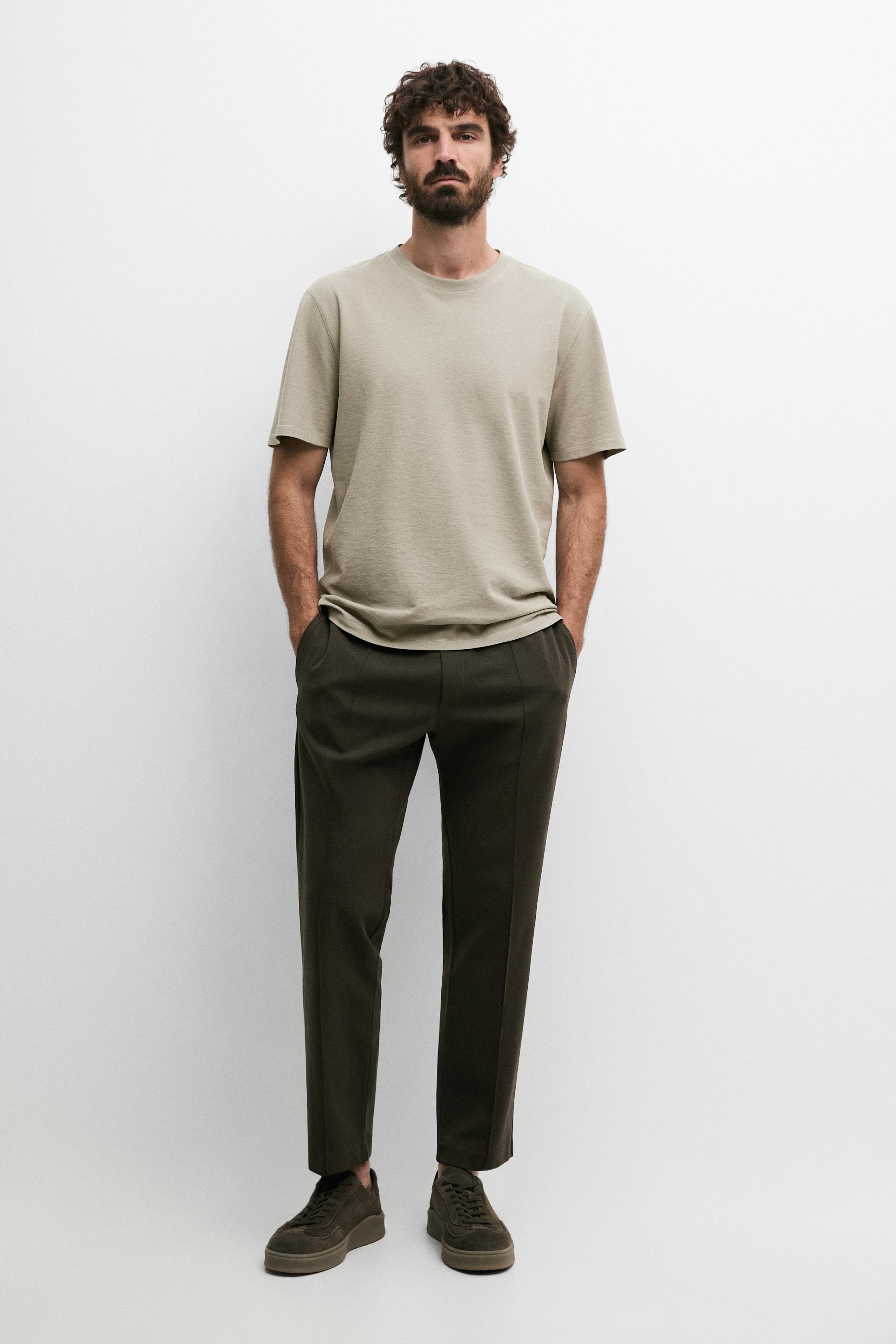 Short sleeve cotton blend T-shirt