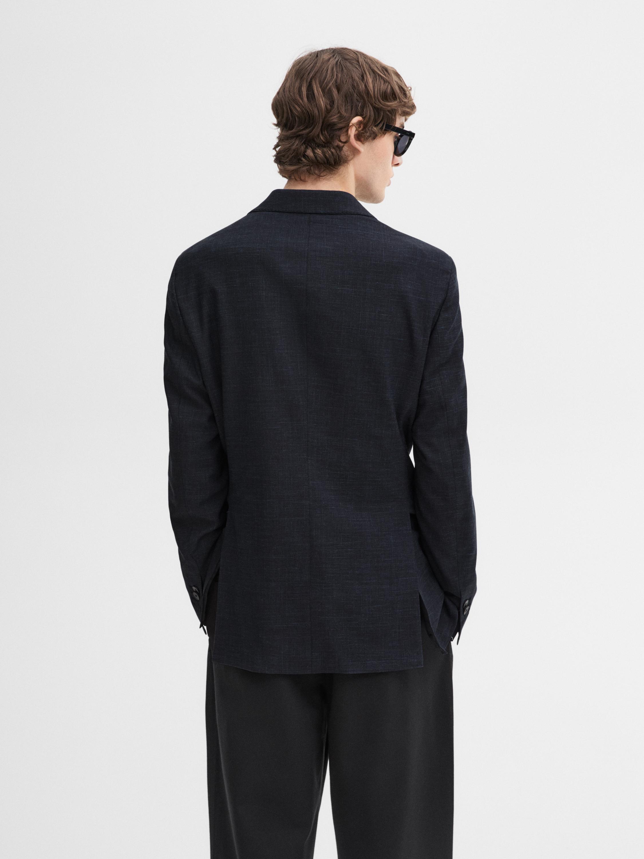 Wool blend smart blazer