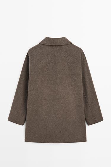 Melange wool blend coat — BROWN 6