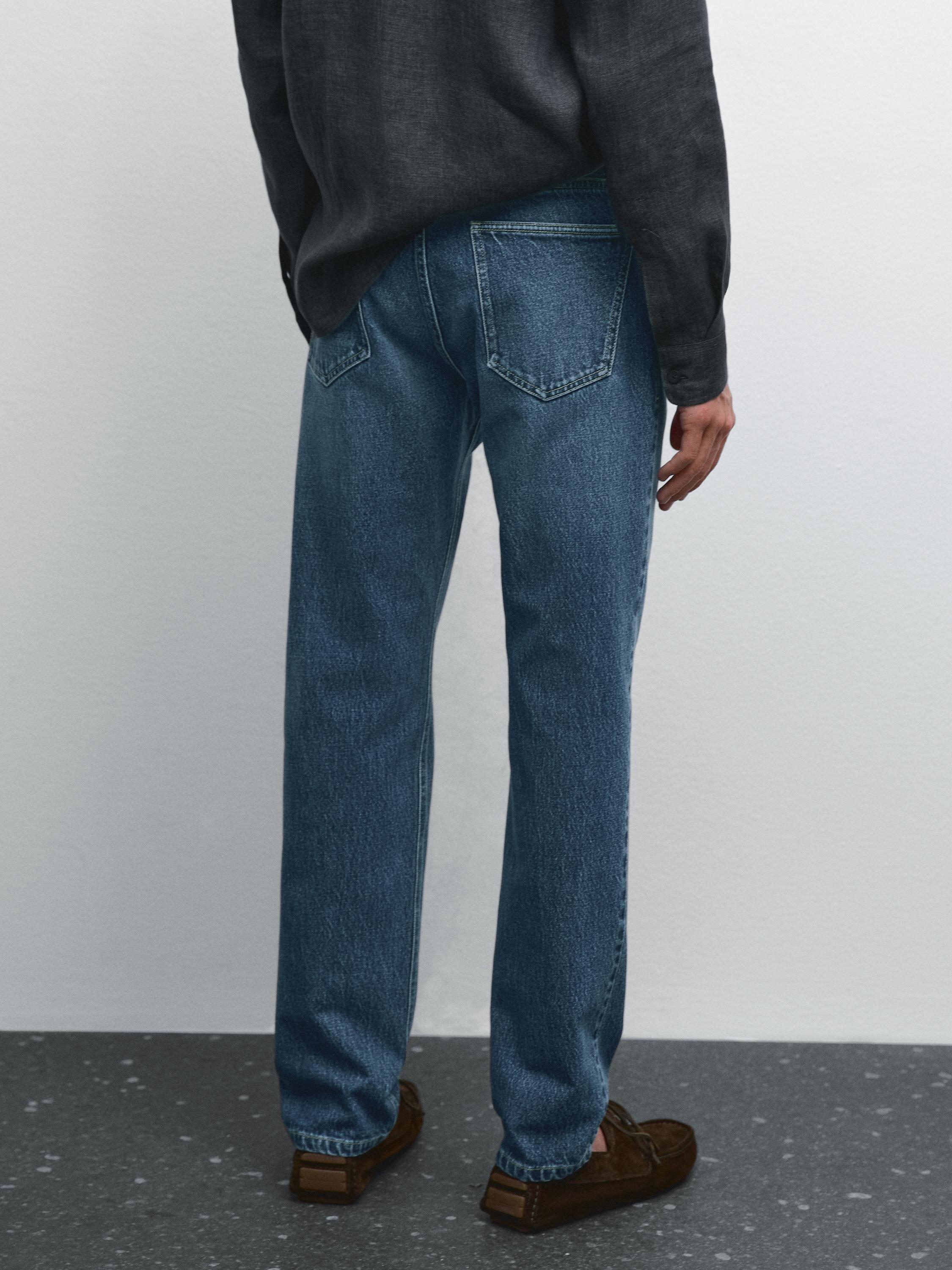 Jean slim en coton mélangé