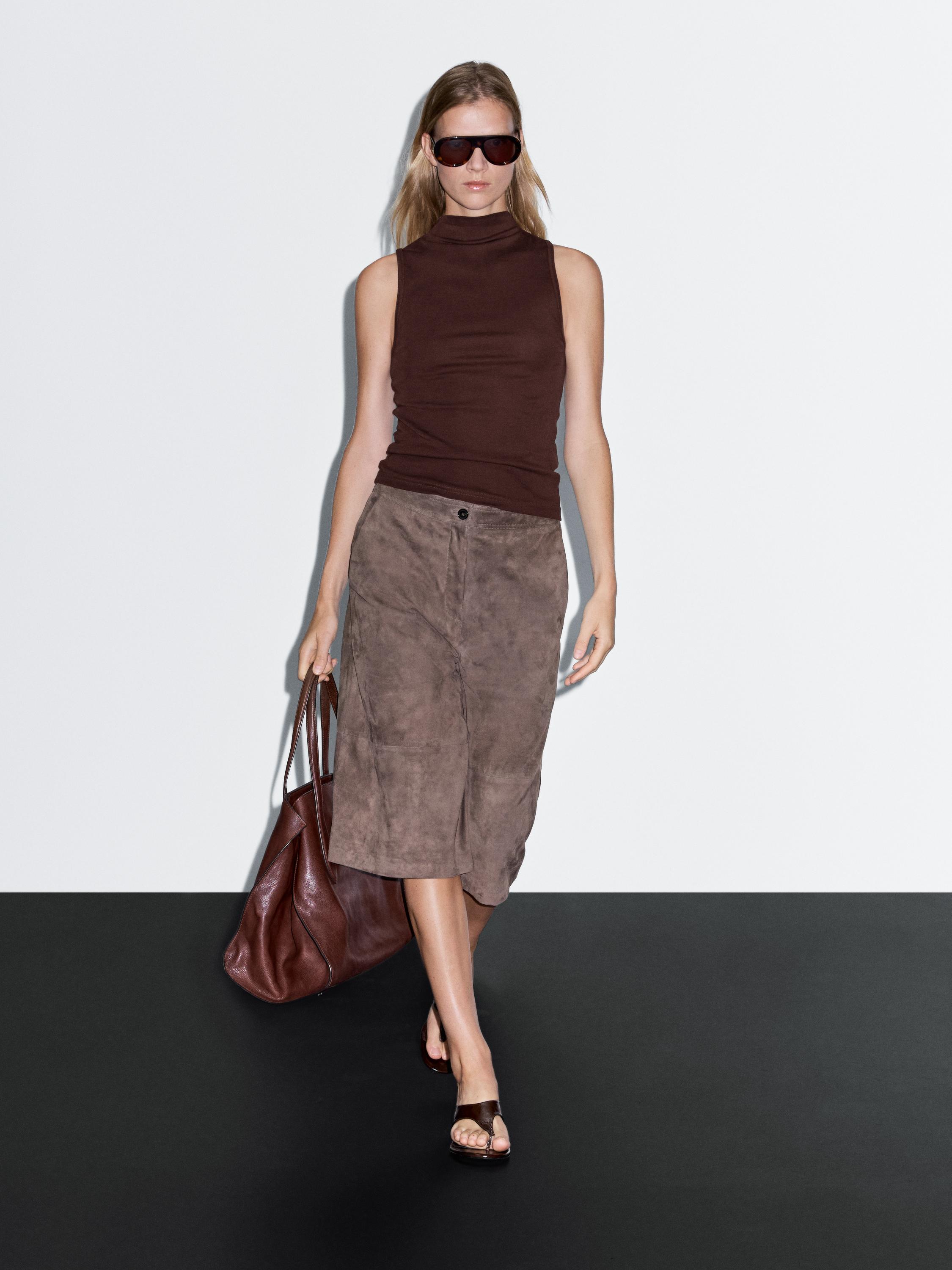 Top cuello chimenea 100% algodón