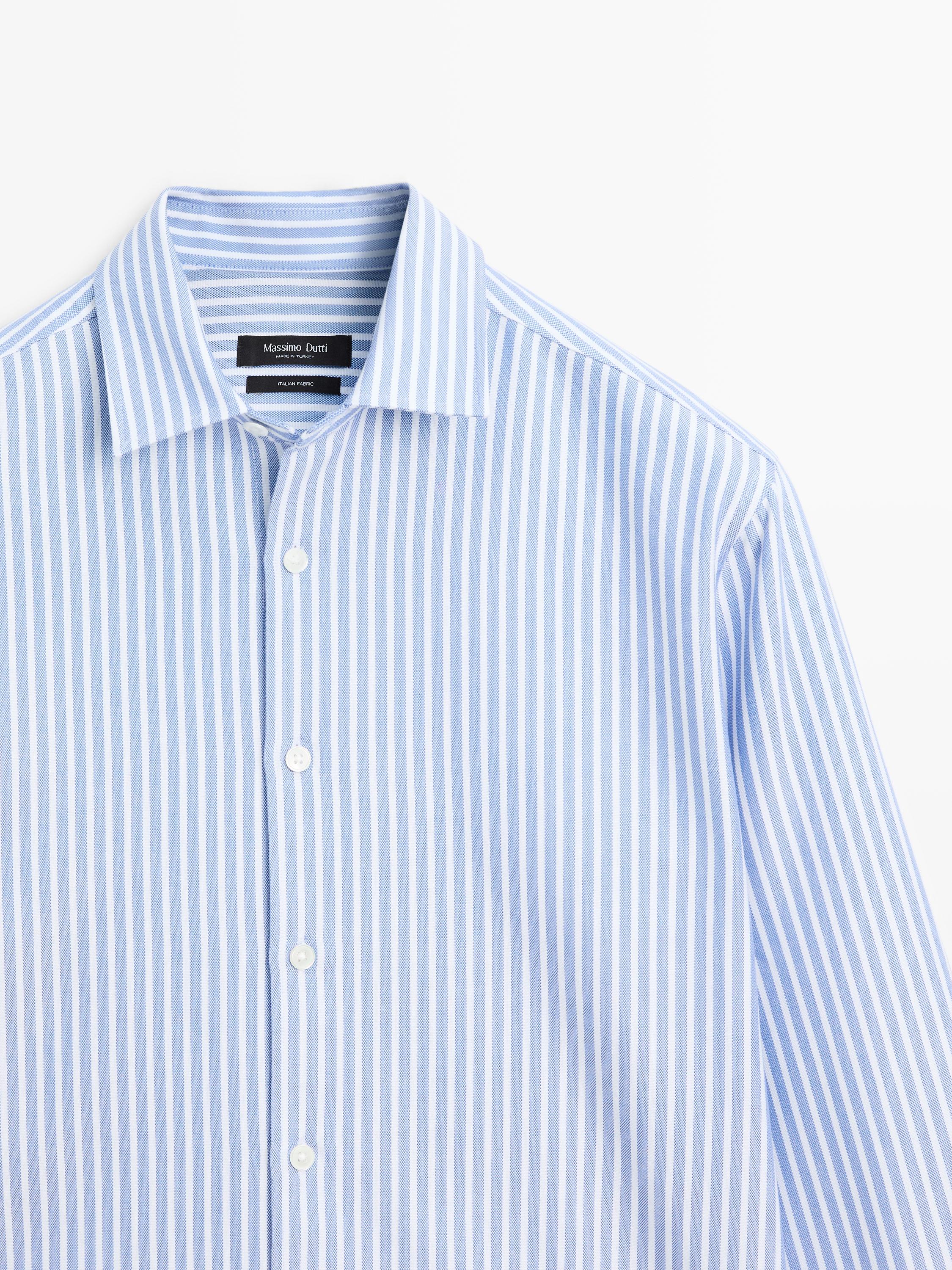 Gestreiftes Oxfordhemd im Regular-Fit