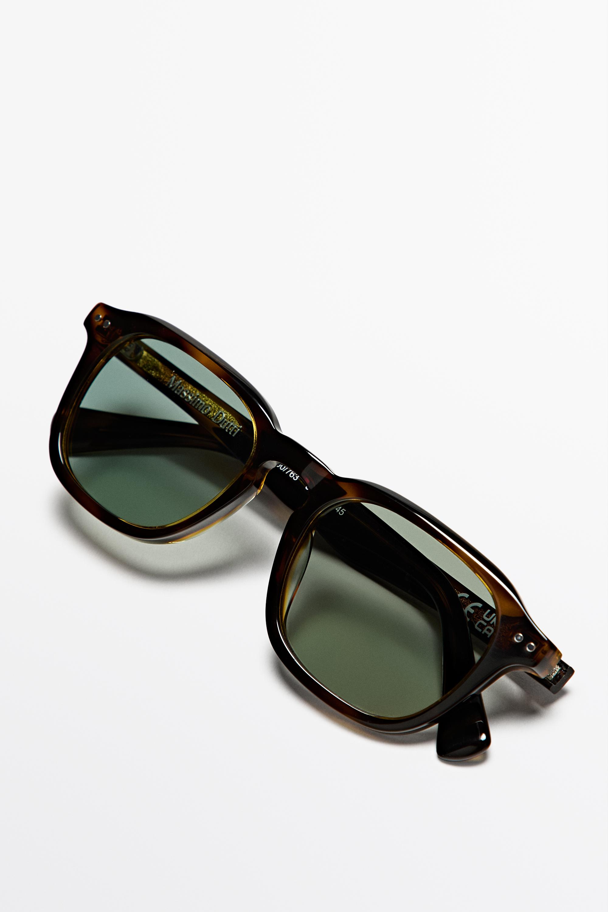 Square sunglasses — BROWN