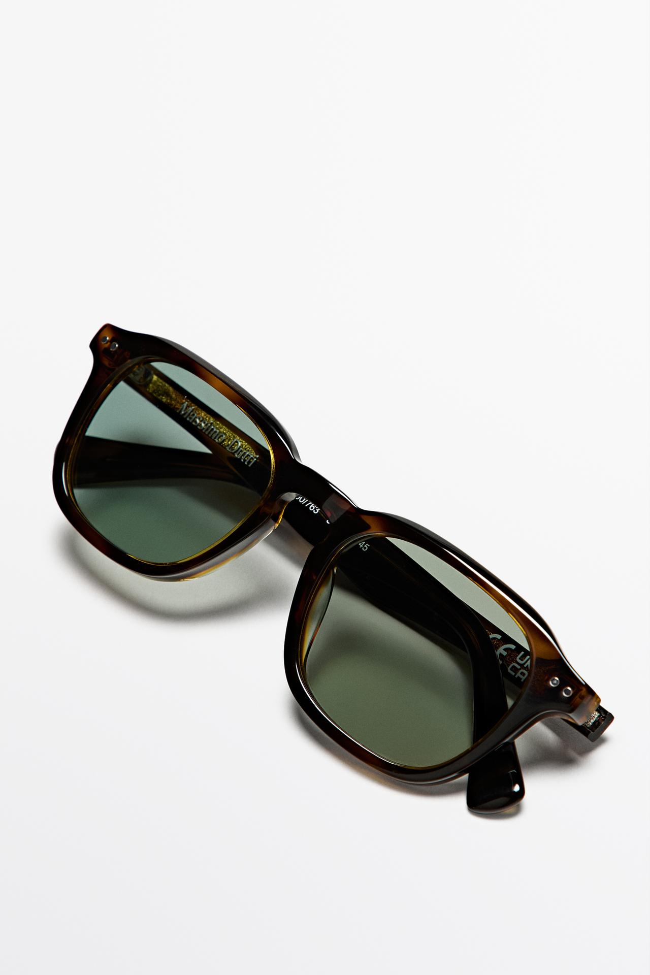 Square sunglasses — BROWN
