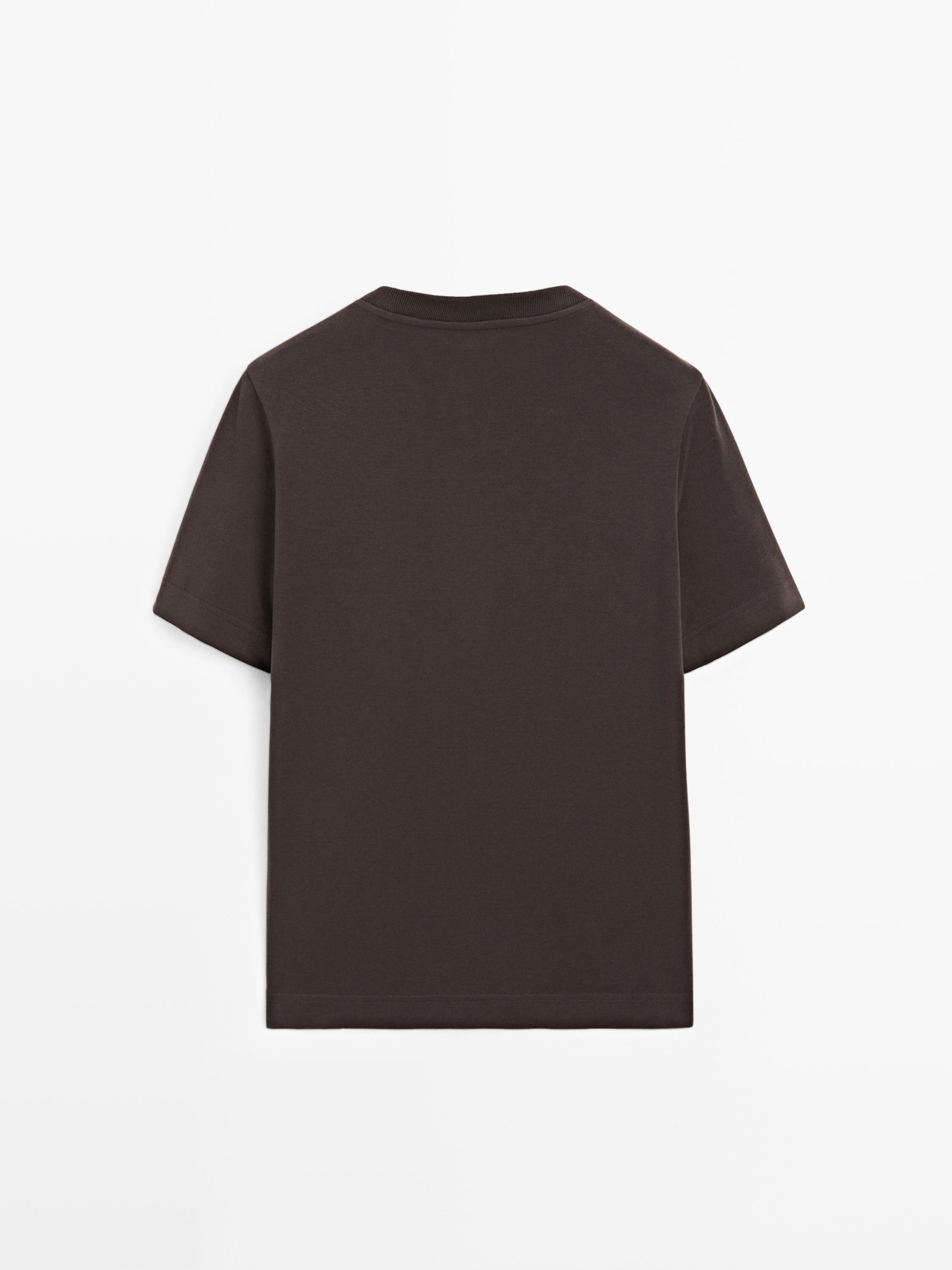 Short sleeve interlock T-shirt — BROWN