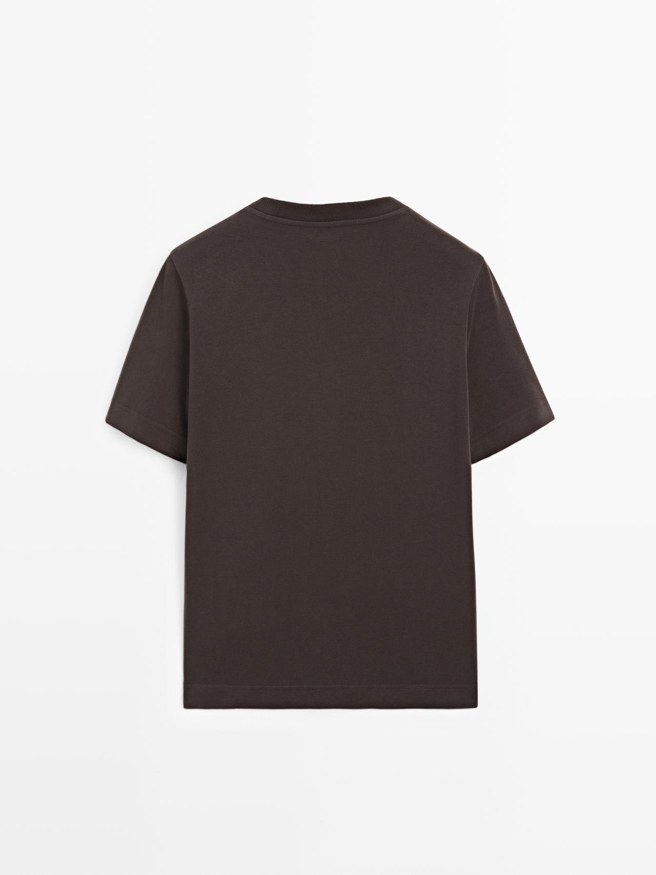 Short sleeve interlock T-shirt — BROWN