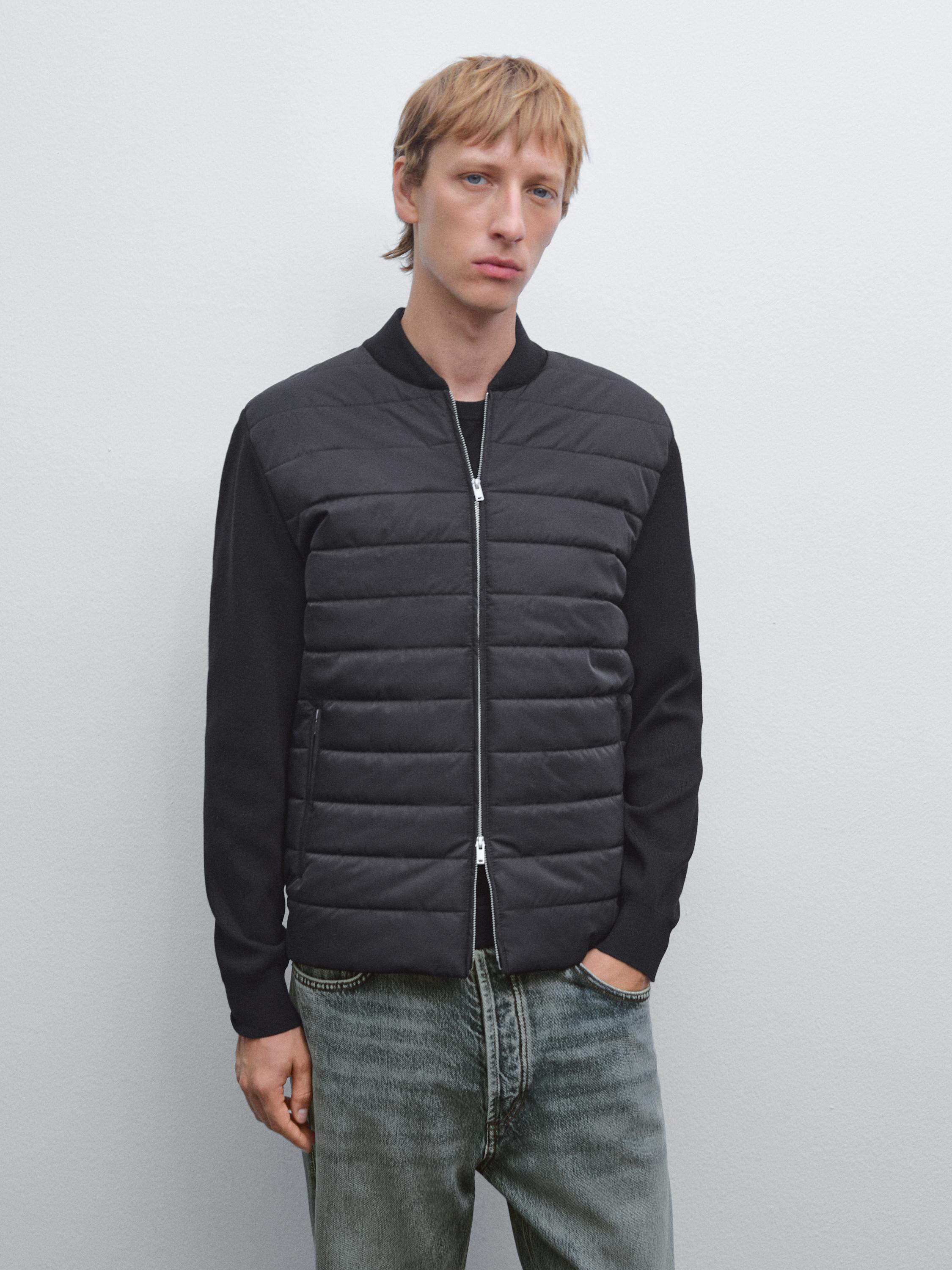 Quilted bomber jacket