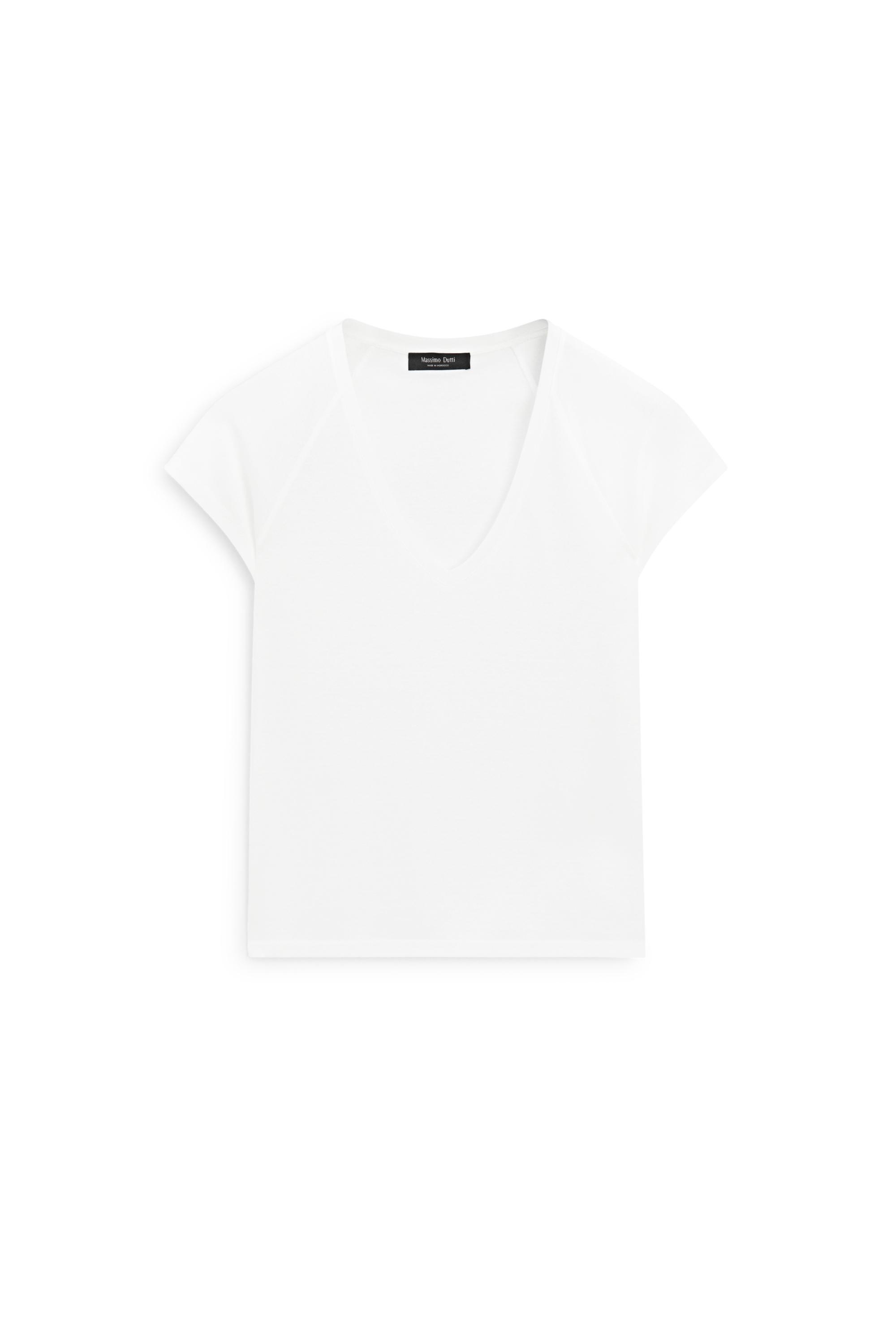 100% mercerised cotton T-shirt — WHITE