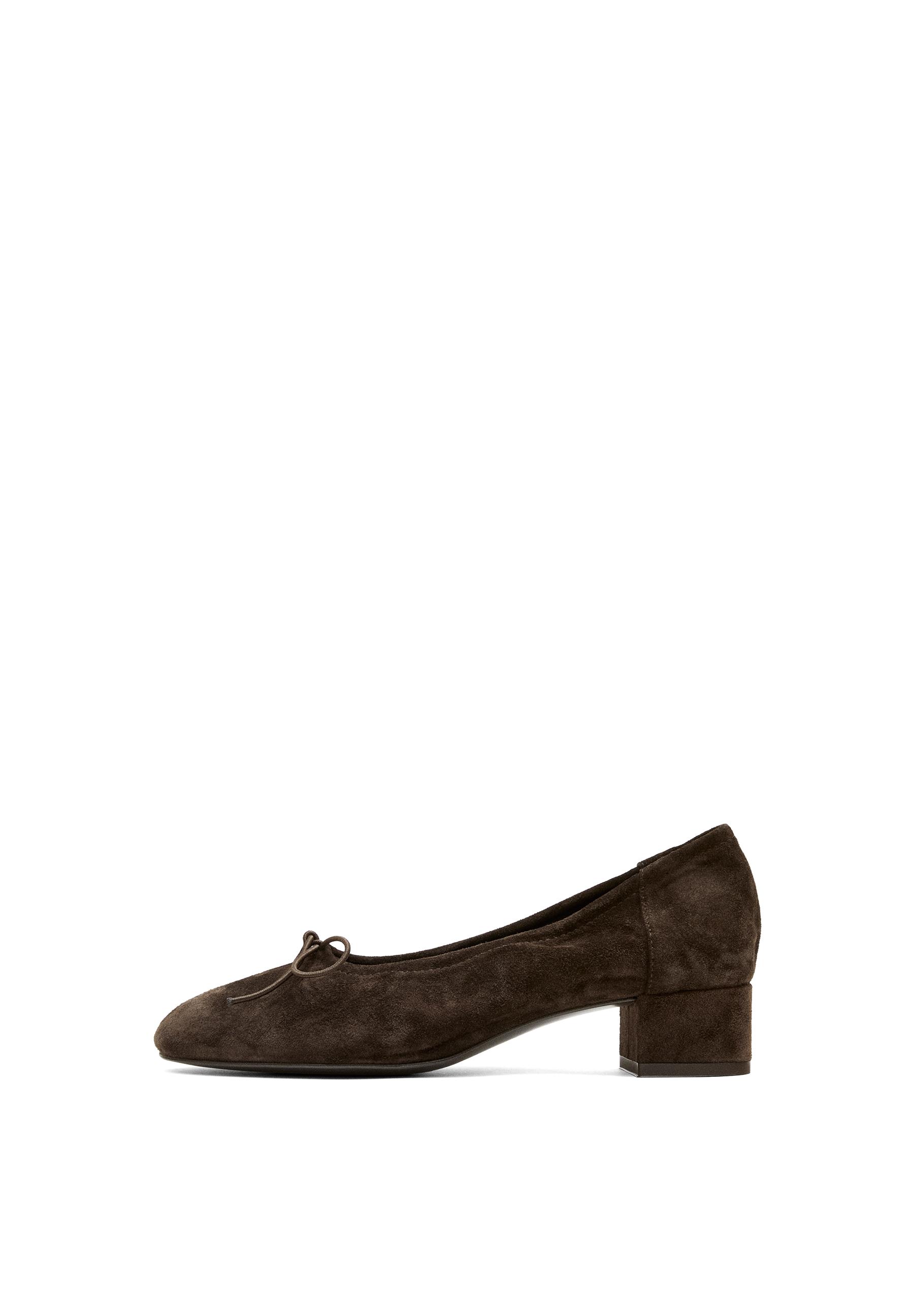 High-heel ballerinas — BROWN