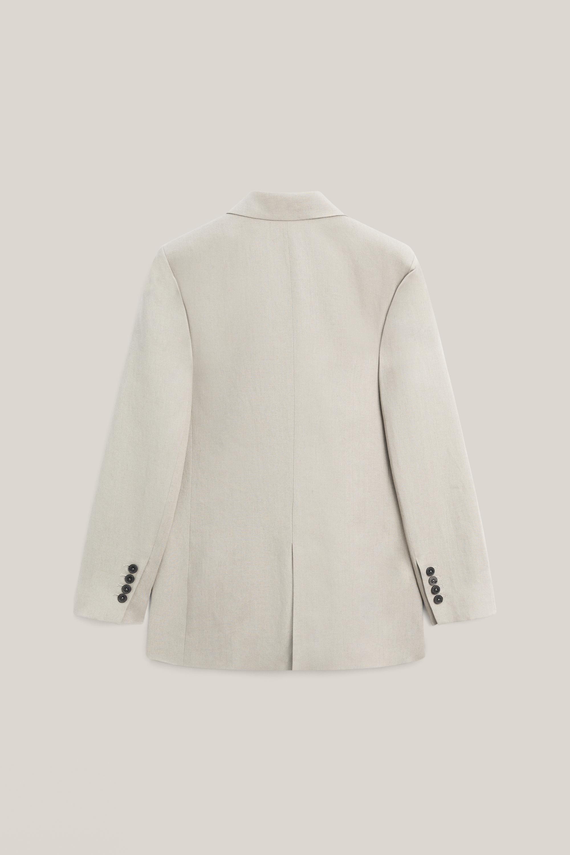 100% linen double-breasted suit blazer - LIMITED EDITION — GREY