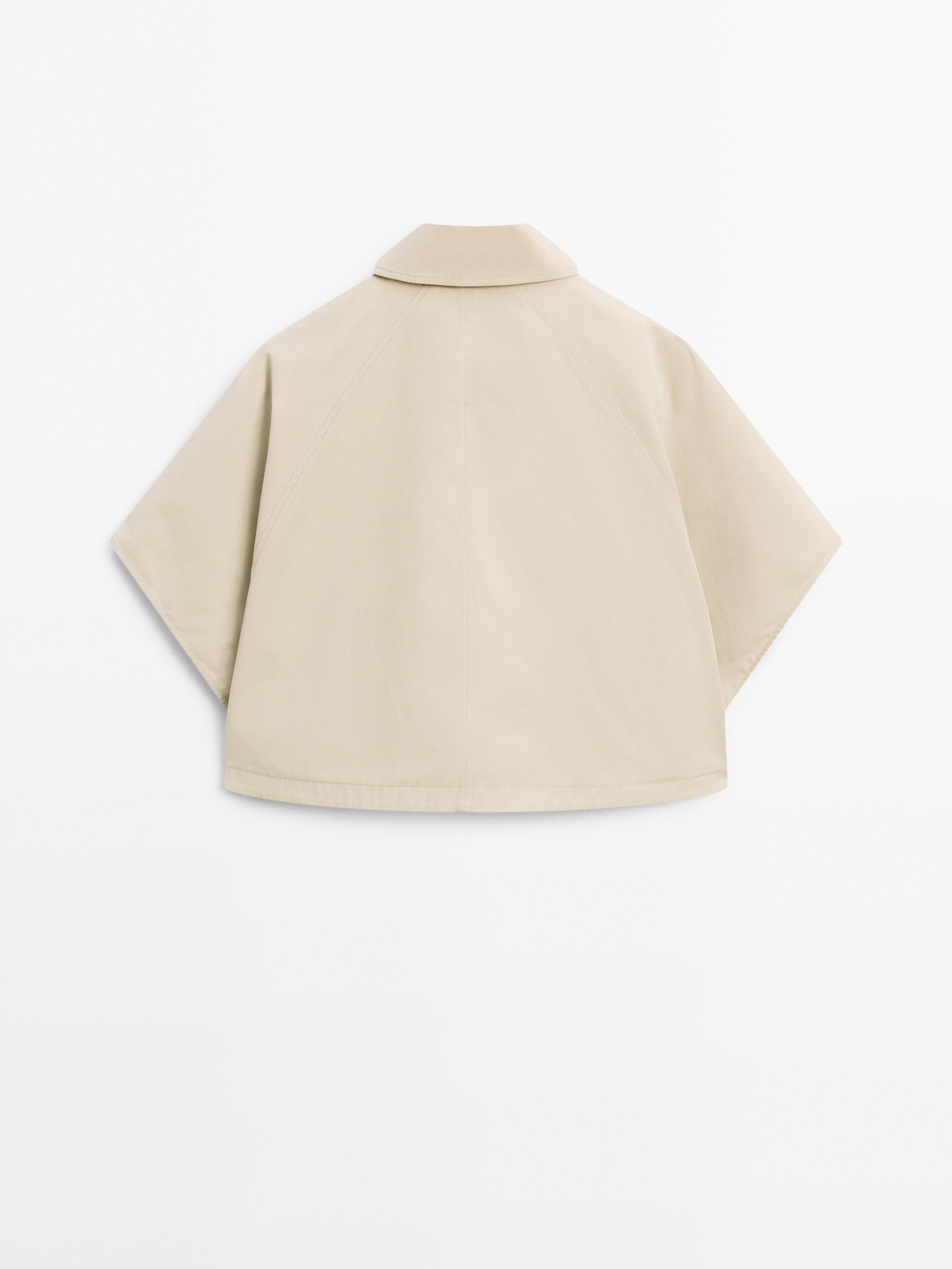 Krótkie ponczo ze 100% bawełny