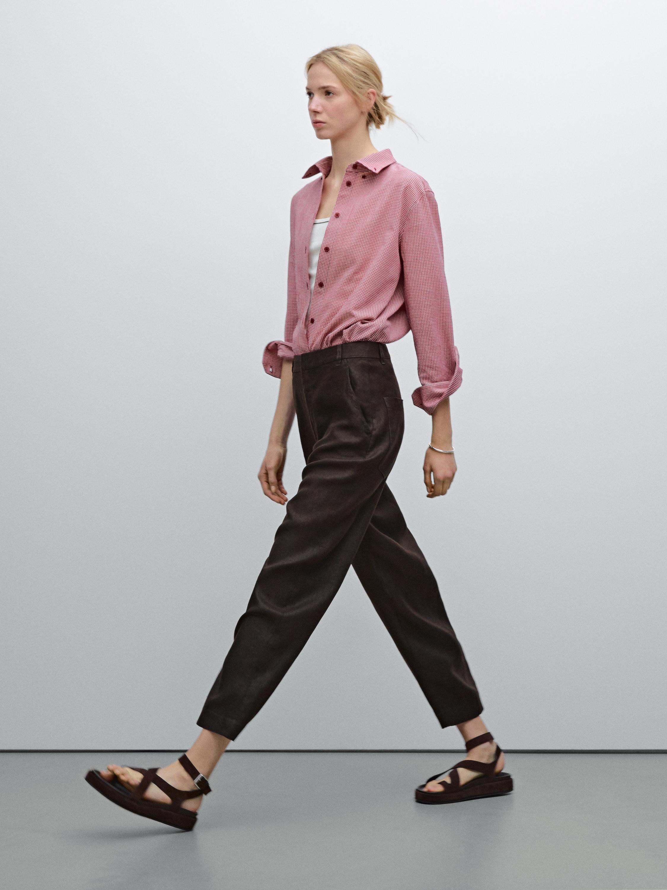 Pantalón fluido 100% lino