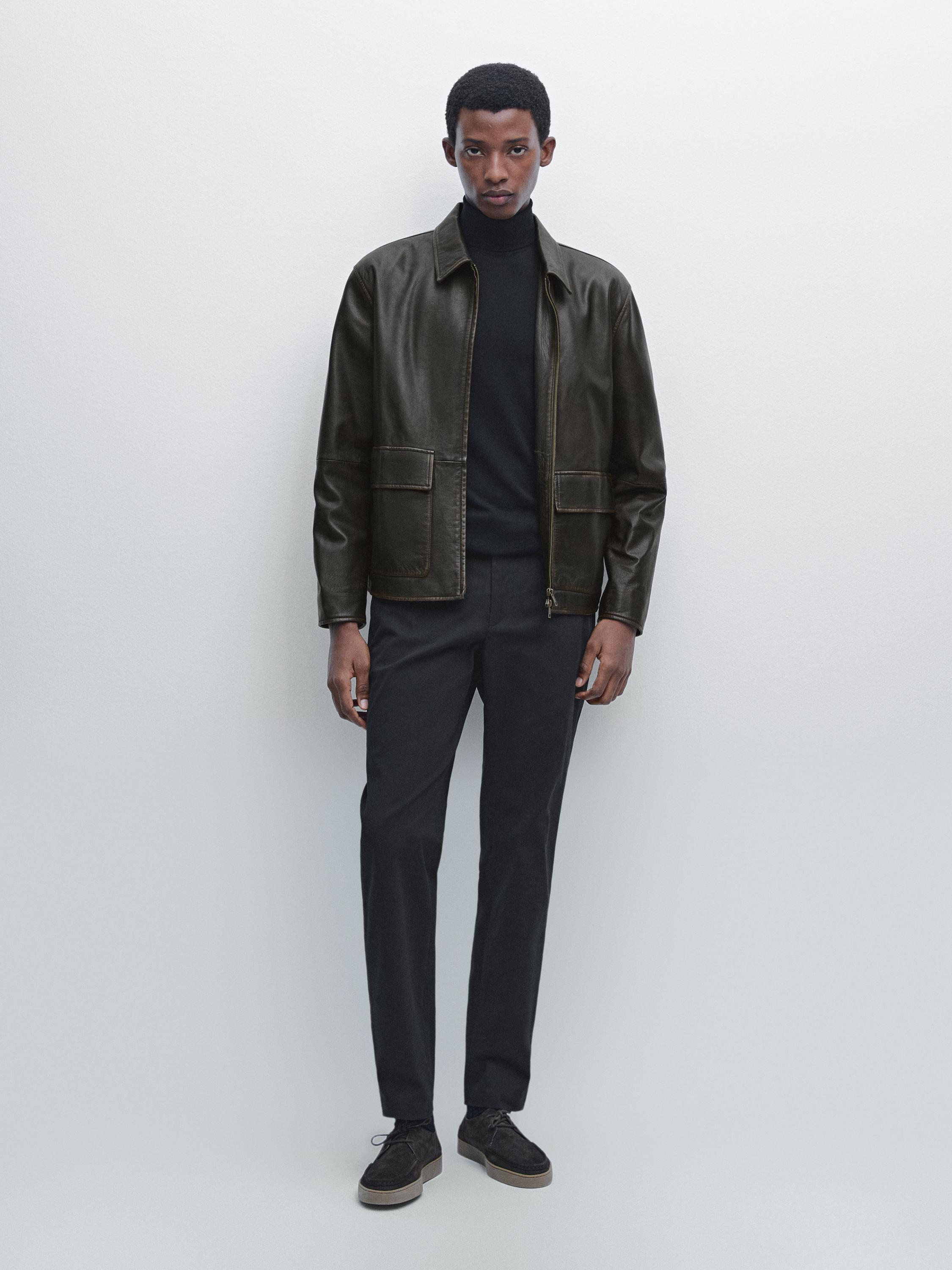 Slim fit broek van katoenmix