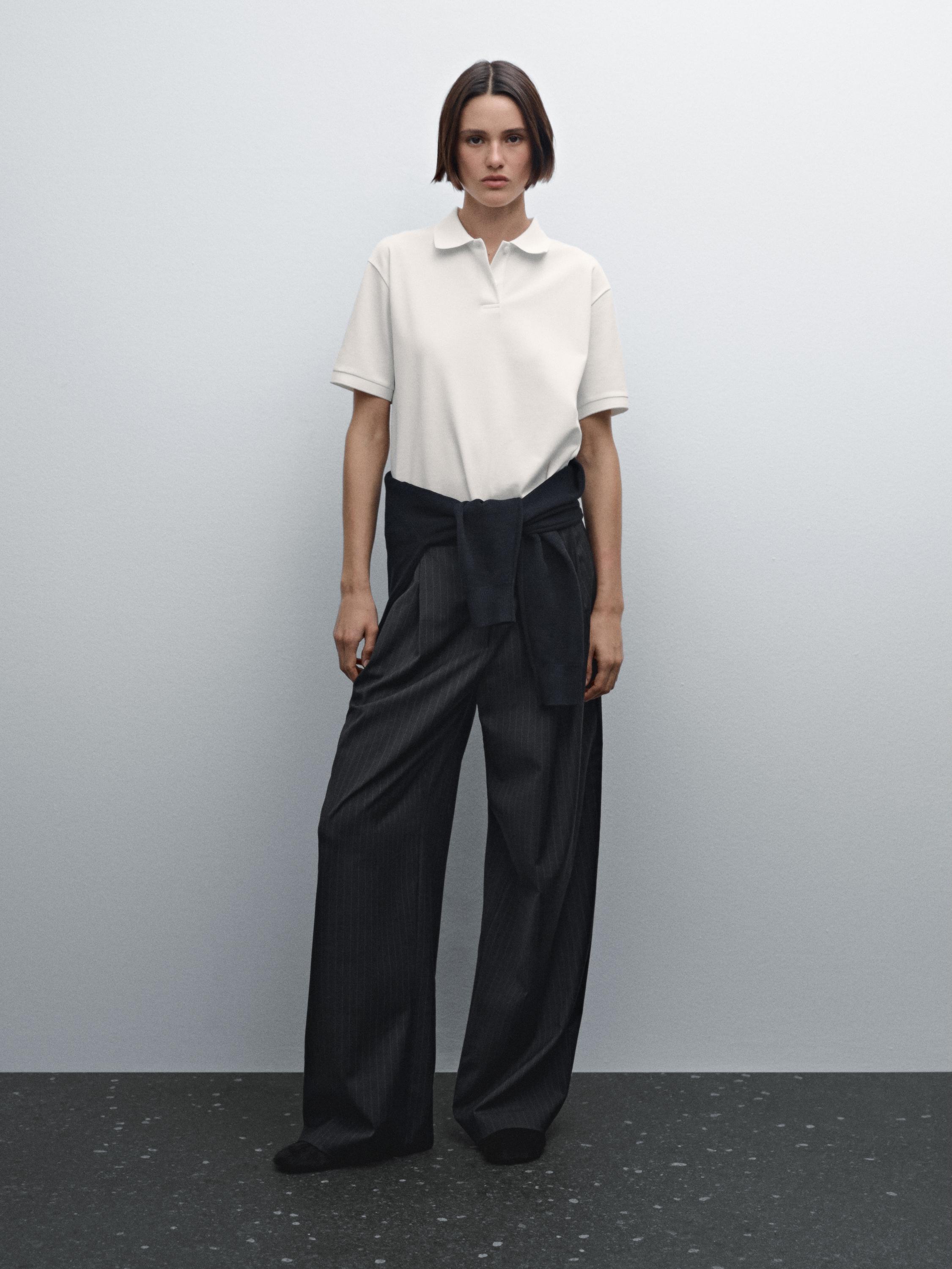 Polo en piqué de coton mercerisé