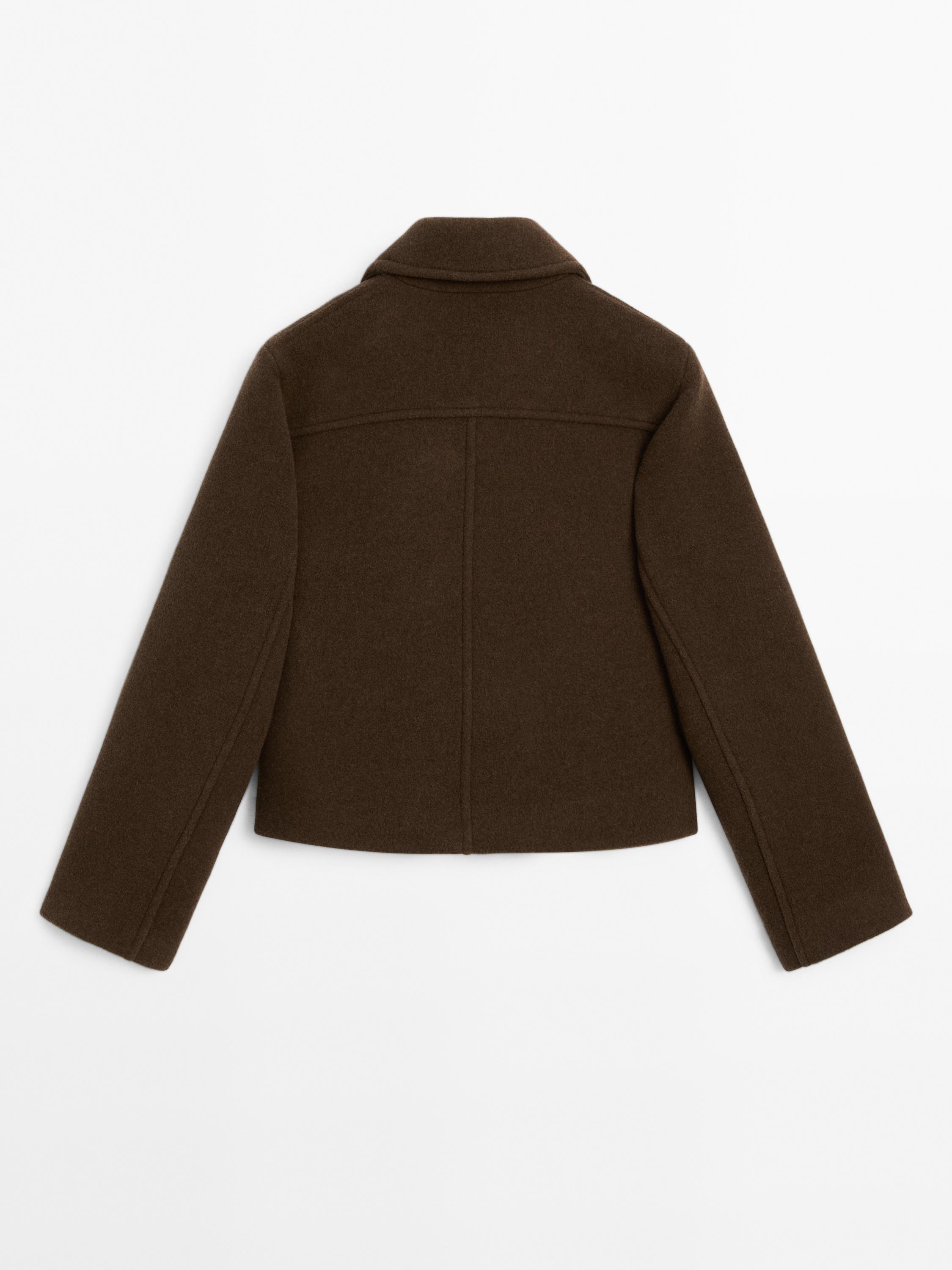 Short wool blend jacket